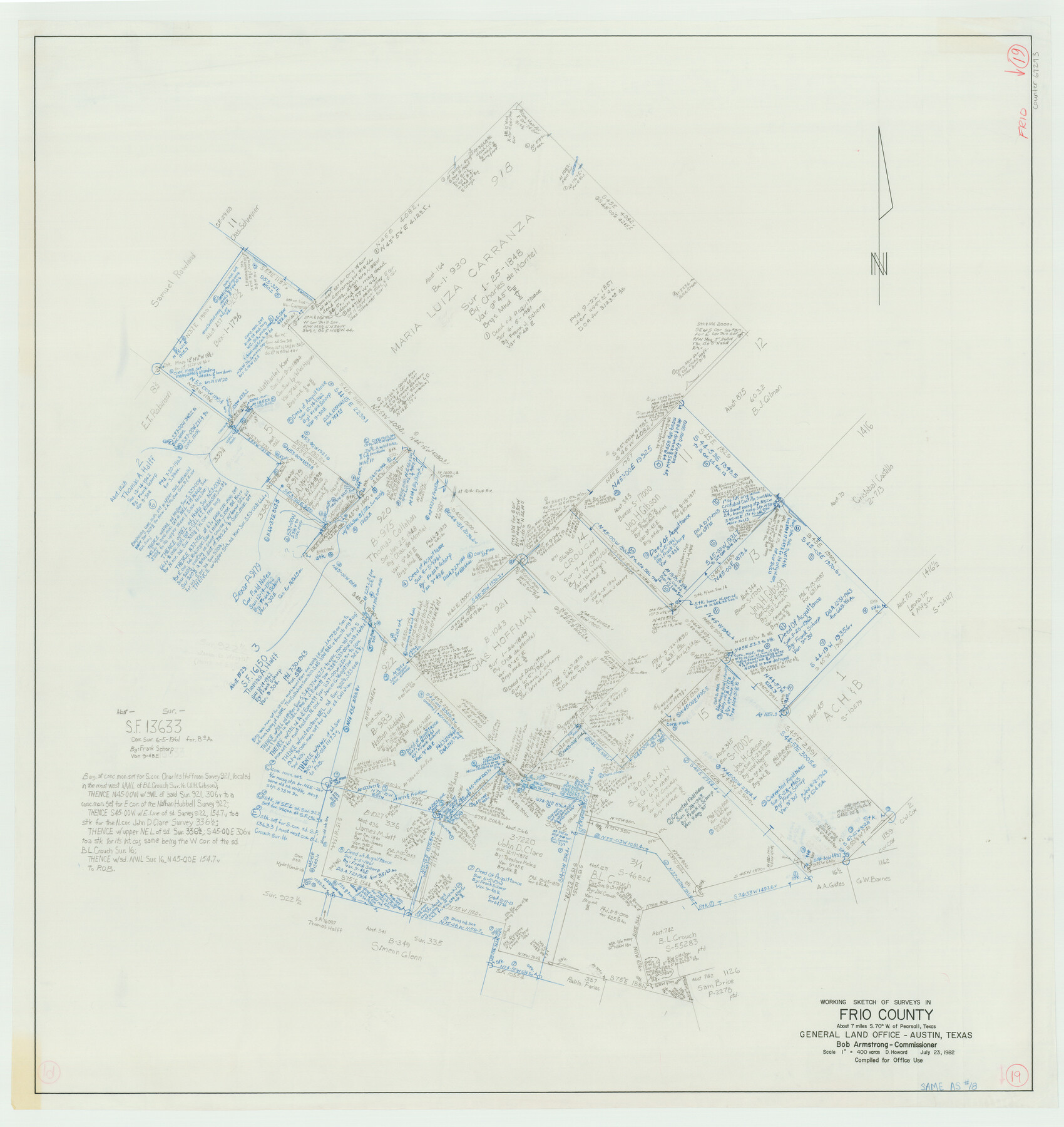 69293, Frio County Working Sketch 19, General Map Collection