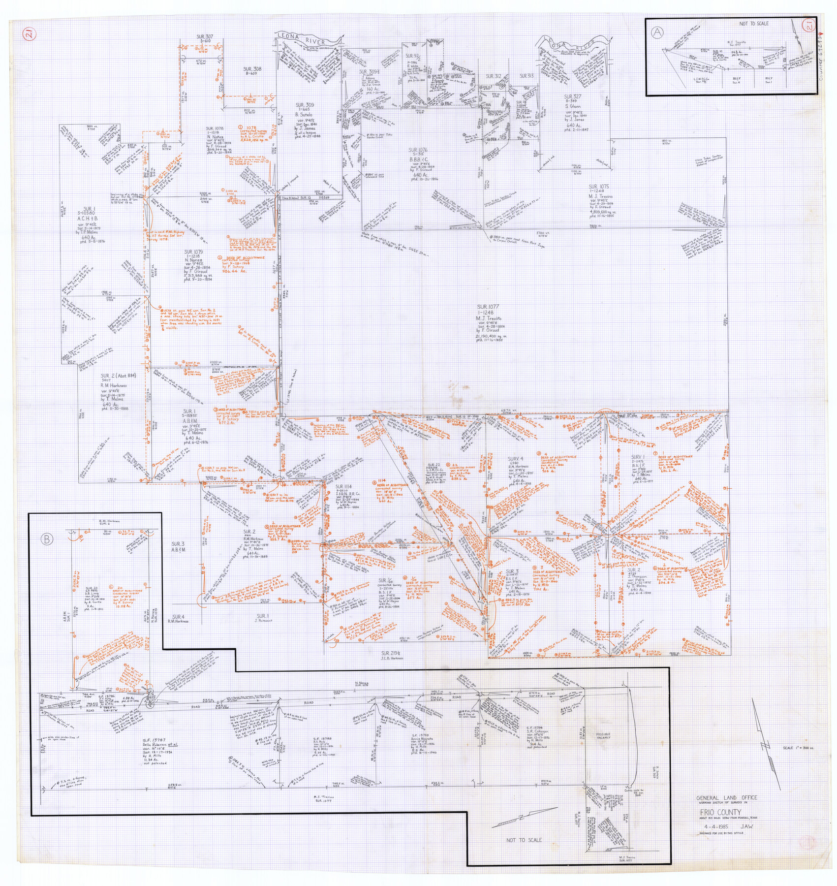 69295, Frio County Working Sketch 21, General Map Collection