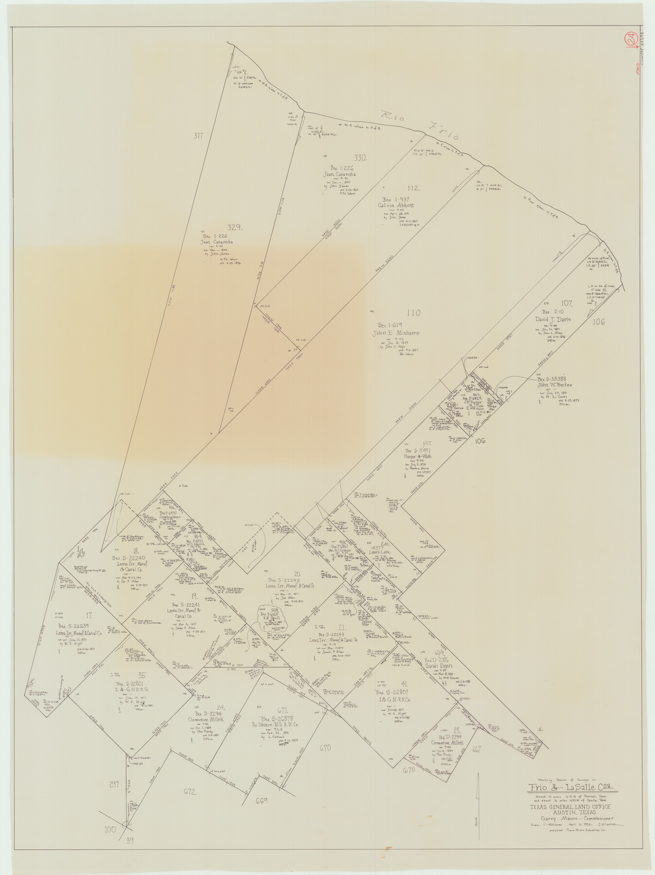 69298, Frio County Working Sketch 24, General Map Collection