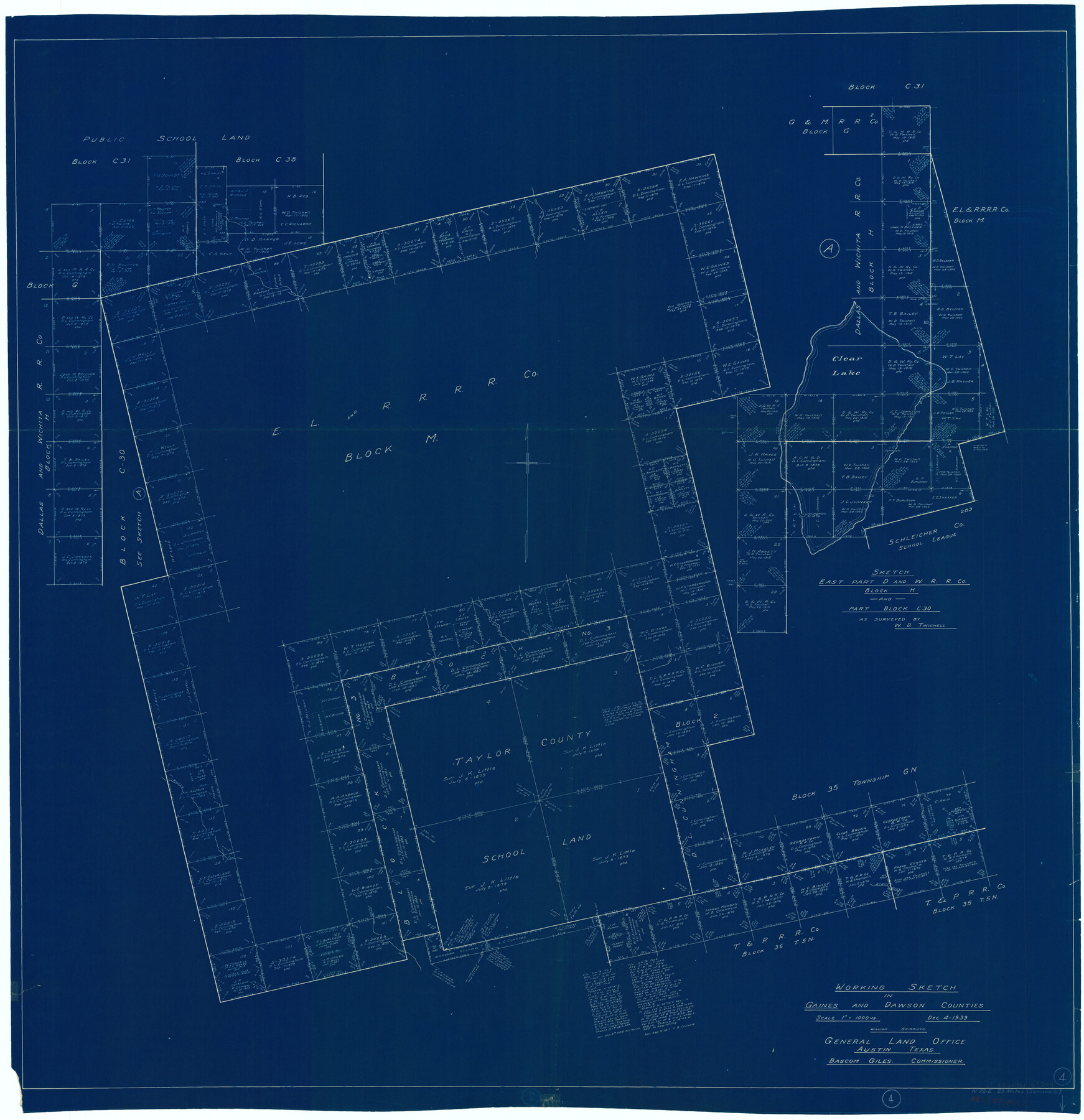 69304, Gaines County Working Sketch 4, General Map Collection