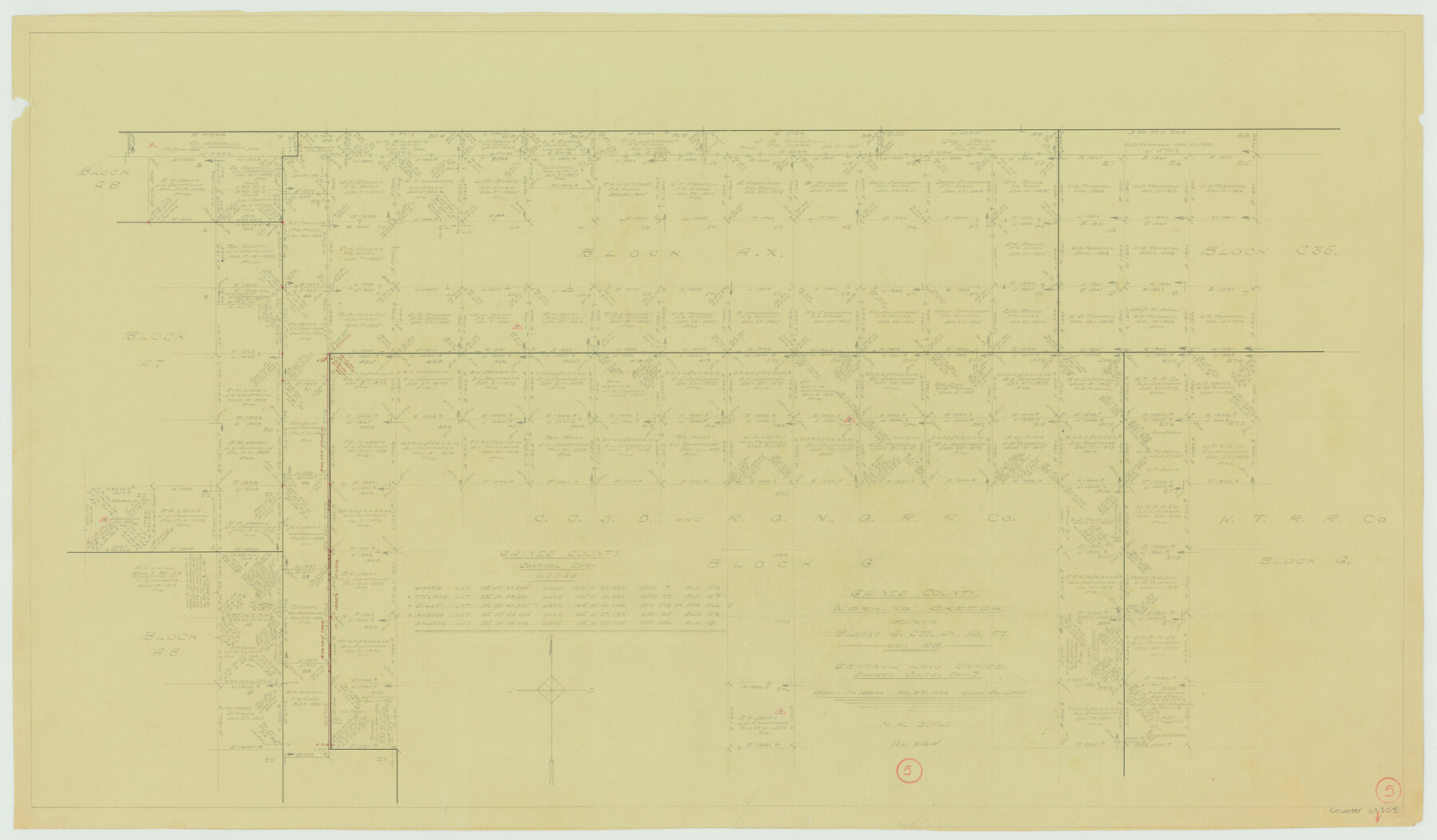 69305, Gaines County Working Sketch 5, General Map Collection