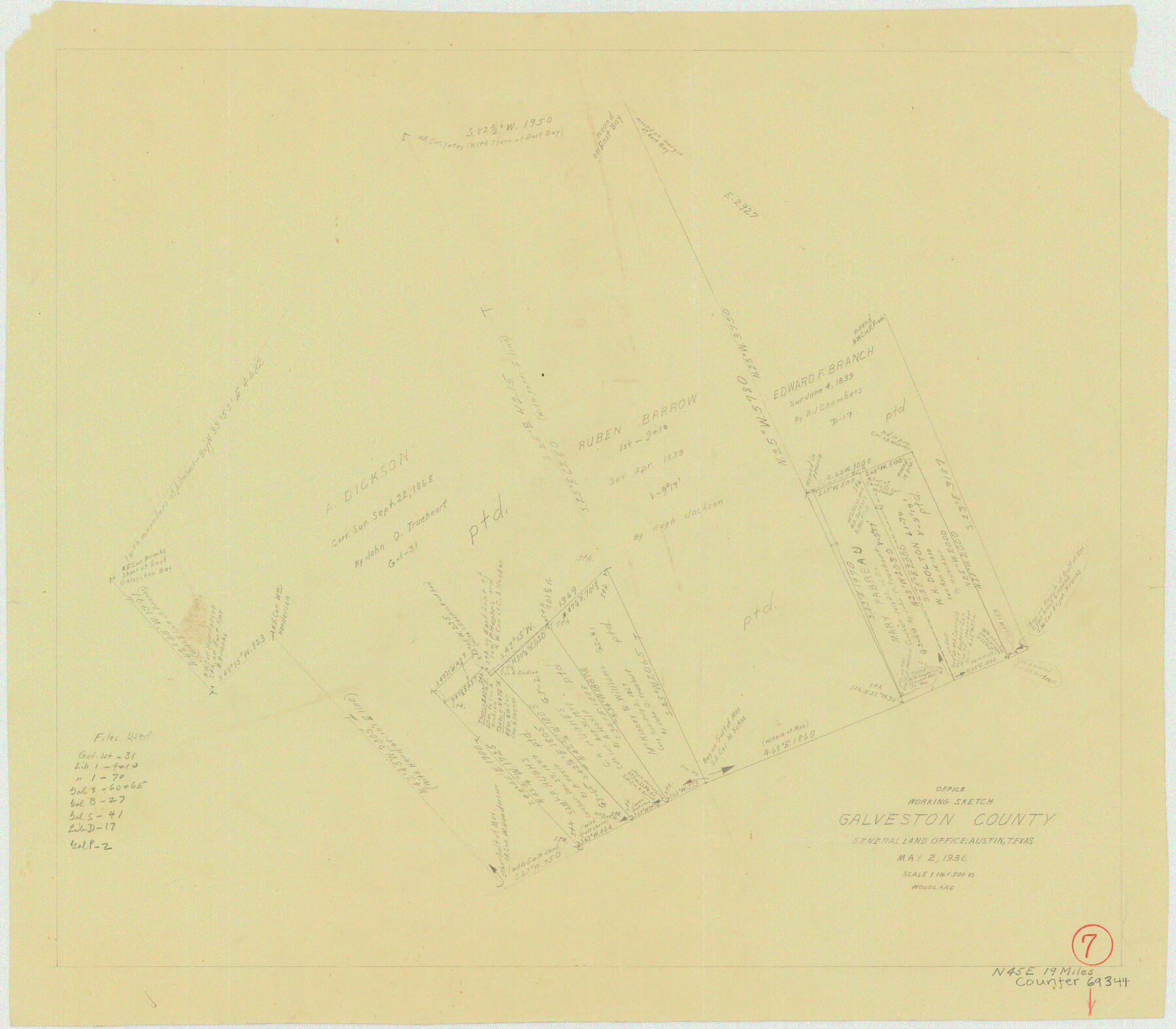 69344, Galveston County Working Sketch 7, General Map Collection