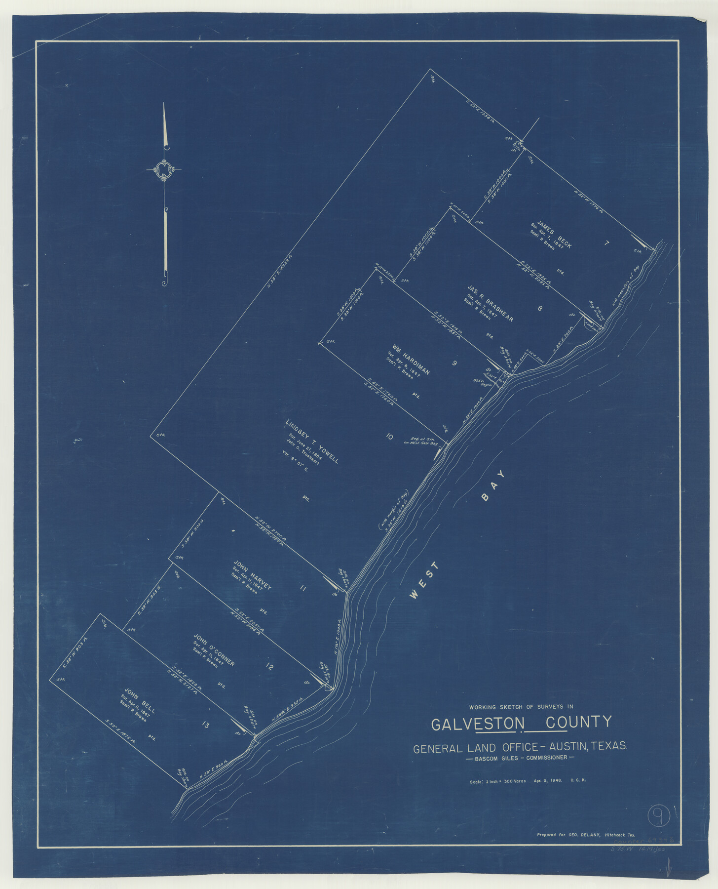 69346, Galveston County Working Sketch 9, General Map Collection