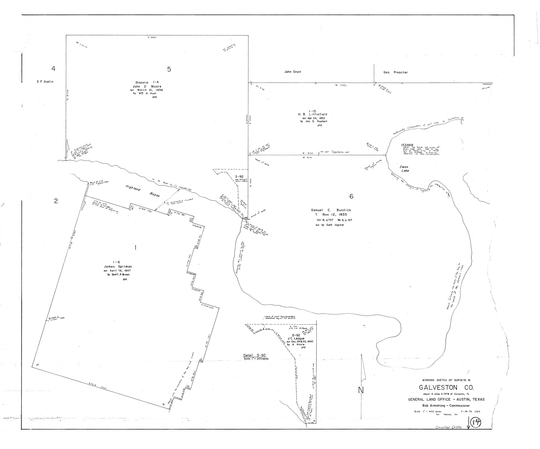 69351, Galveston County Working Sketch 14, General Map Collection