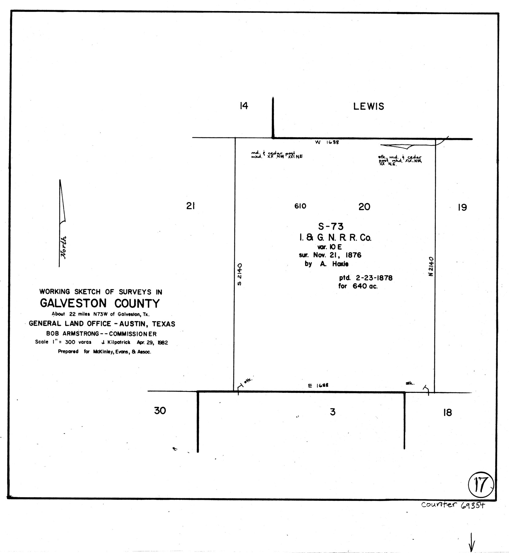 69354, Galveston County Working Sketch 17, General Map Collection