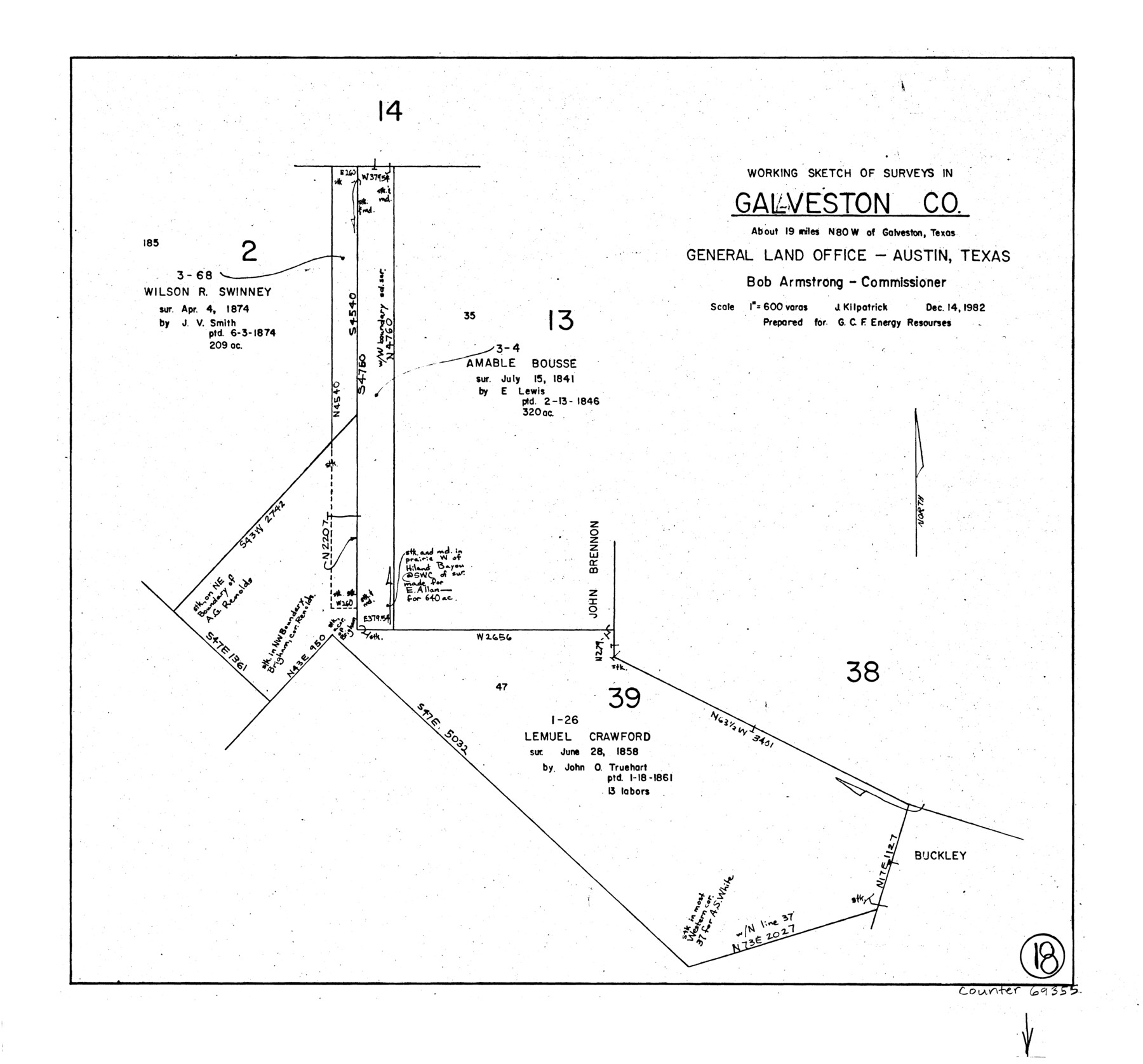 69355, Galveston County Working Sketch 18, General Map Collection