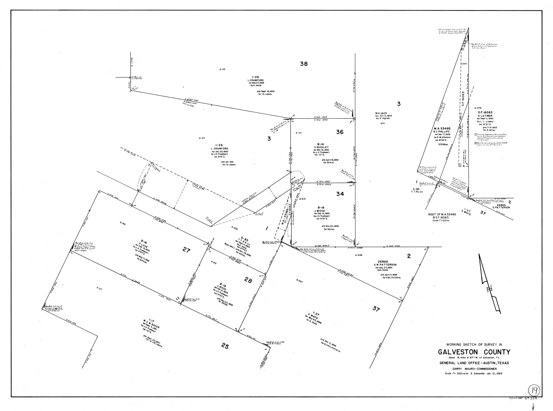 69356, Galveston County Working Sketch 19, General Map Collection