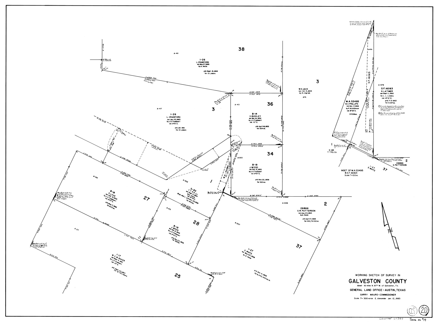 69357, Galveston County Working Sketch 20, General Map Collection