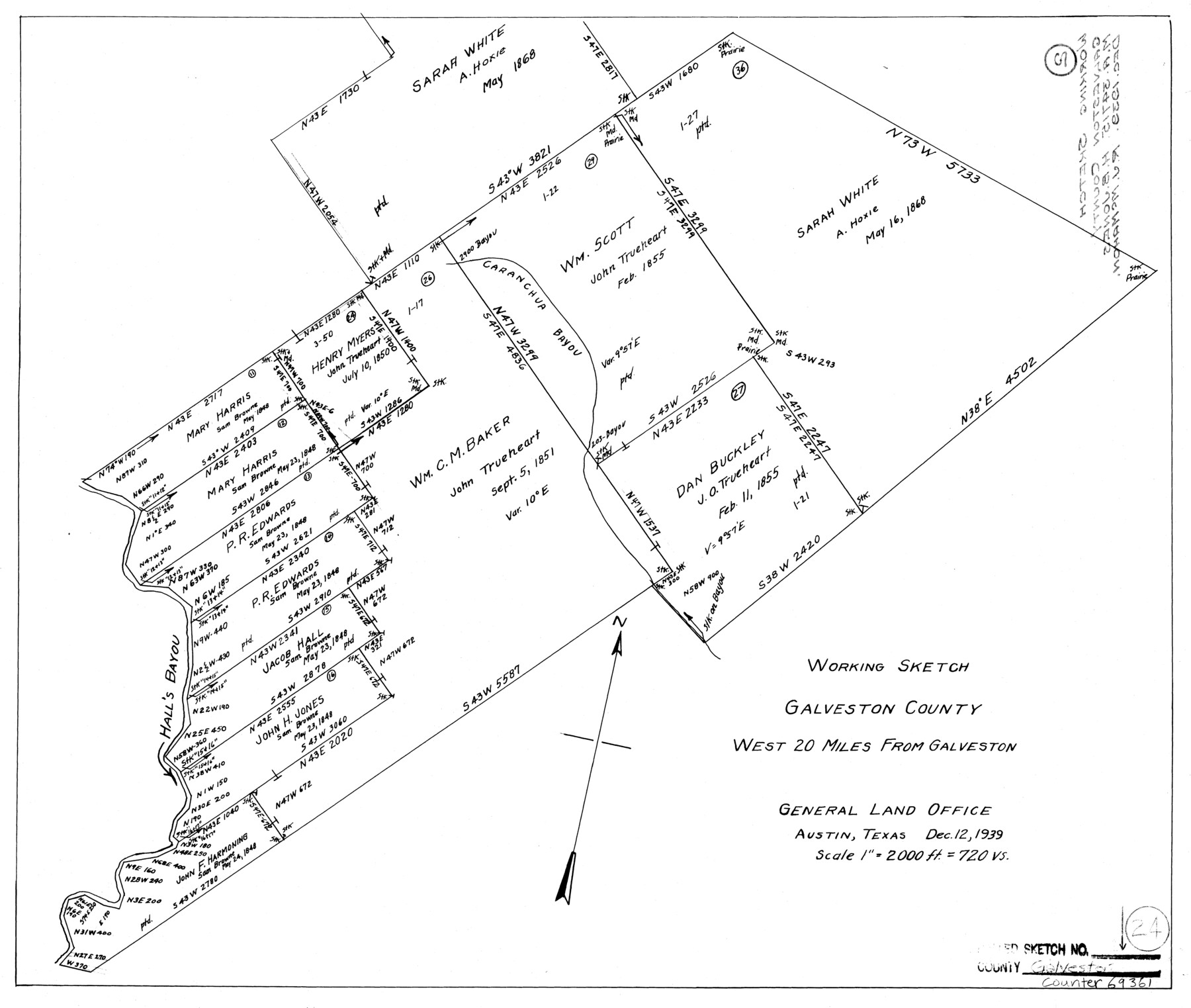 69361, Galveston County Working Sketch 24, General Map Collection