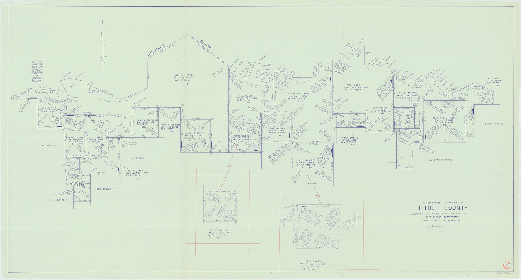 69367, Titus County Working Sketch 6, General Map Collection