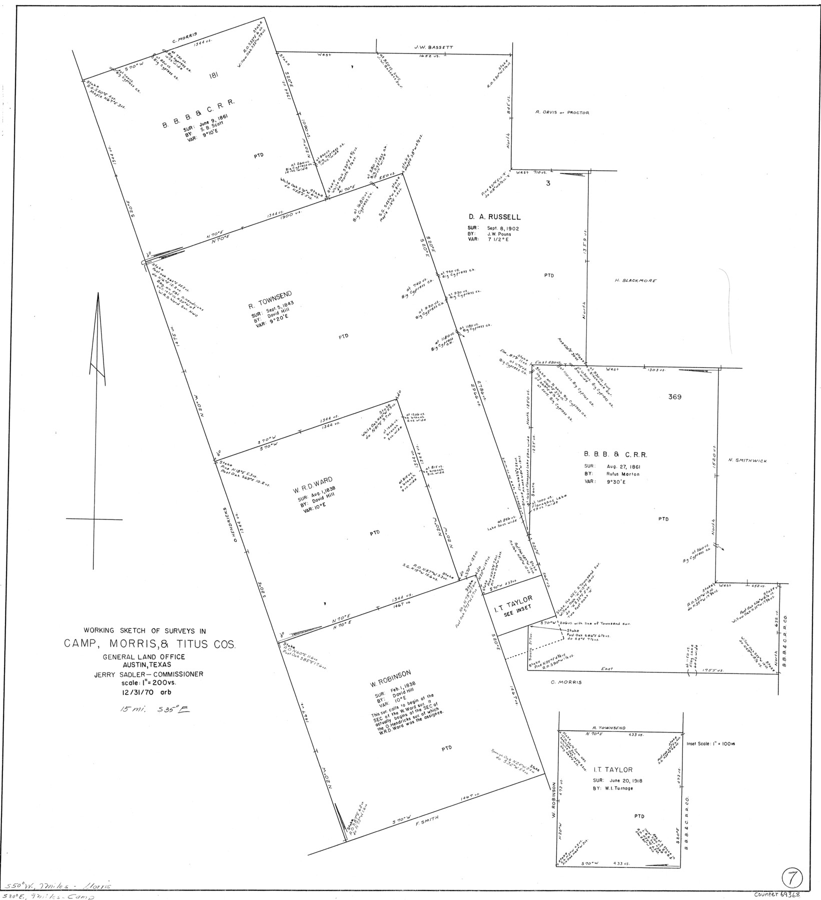 69368, Titus County Working Sketch 7, General Map Collection