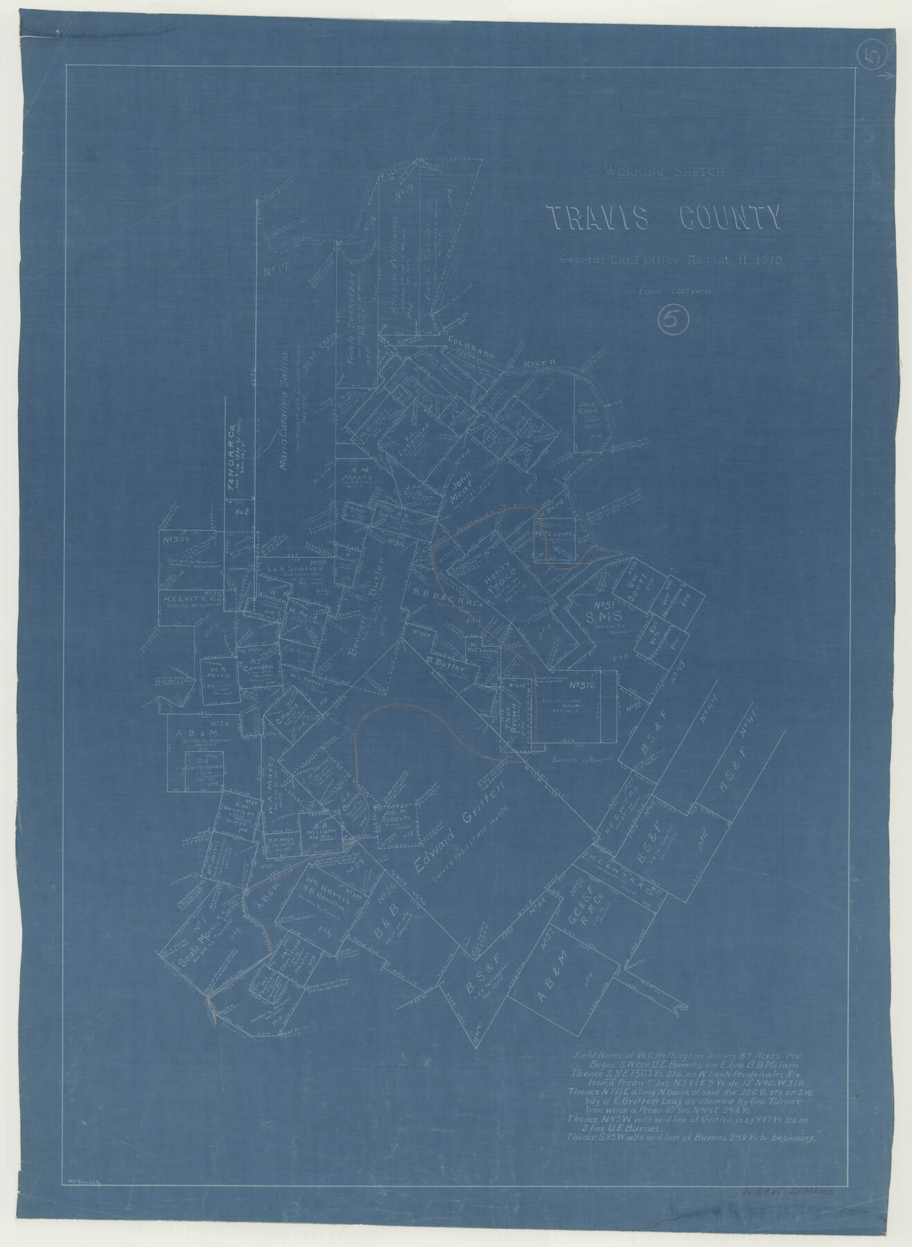 69389, Travis County Working Sketch 5, General Map Collection