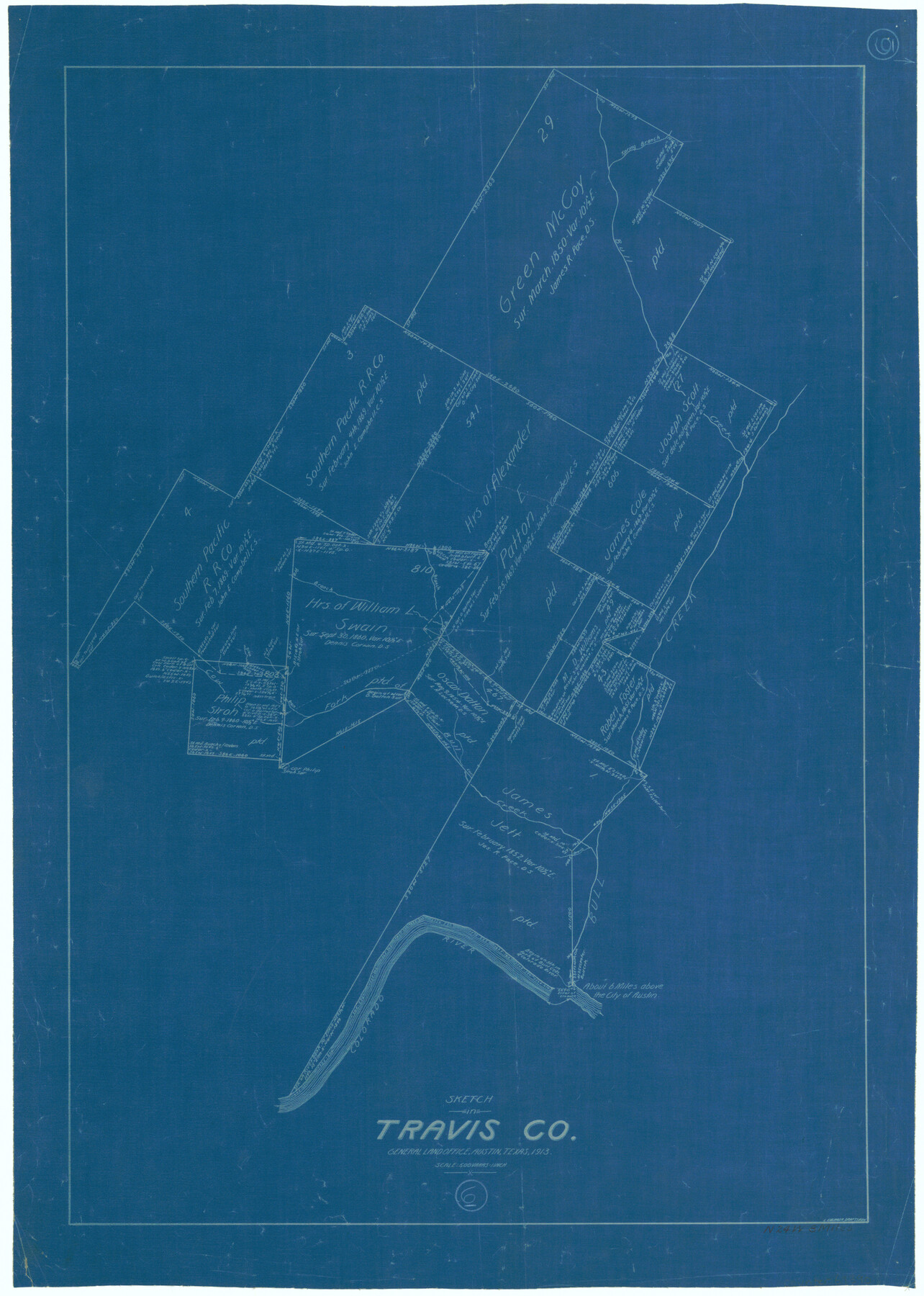 69390, Travis County Working Sketch 6, General Map Collection