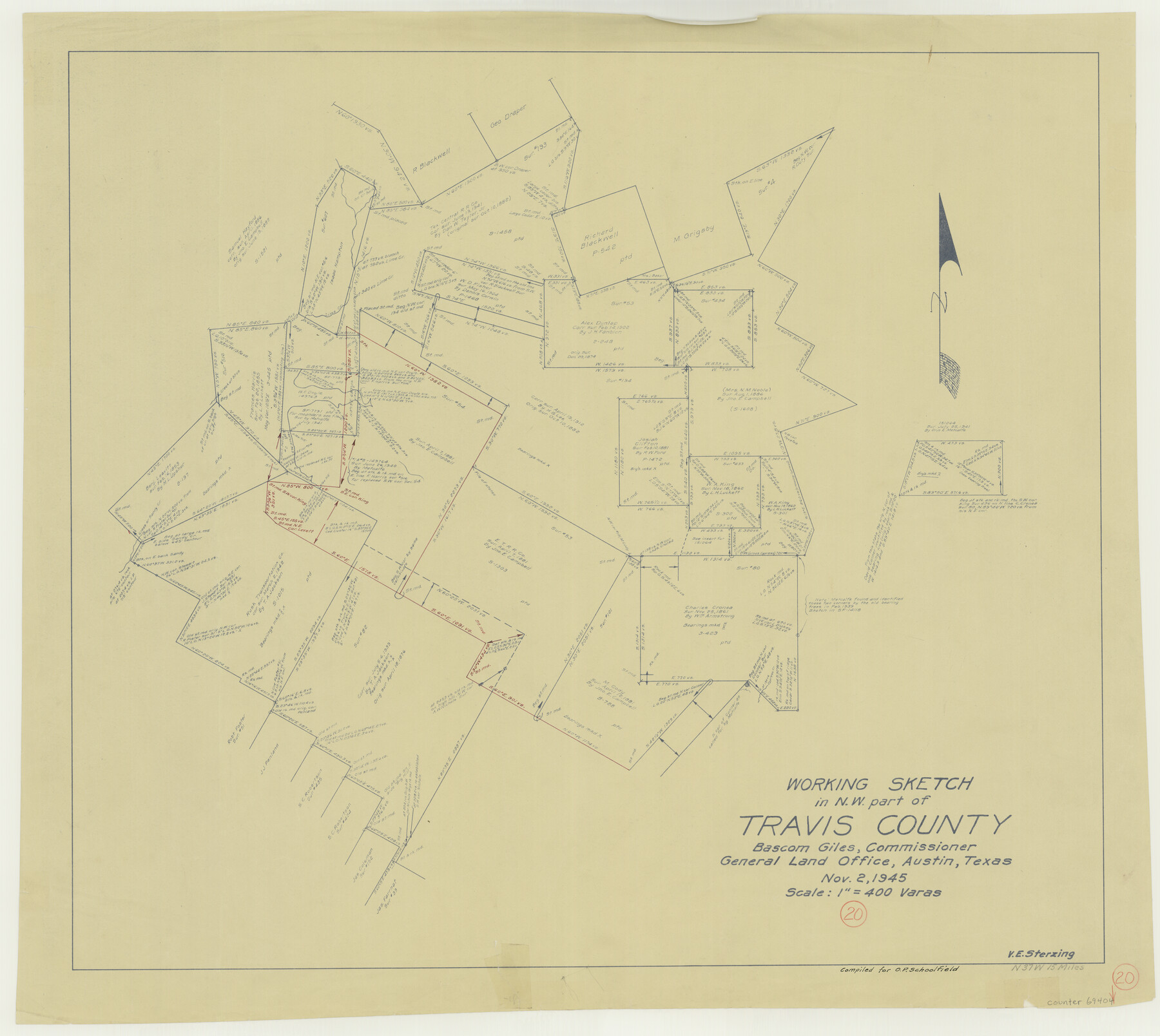 69404, Travis County Working Sketch 20, General Map Collection