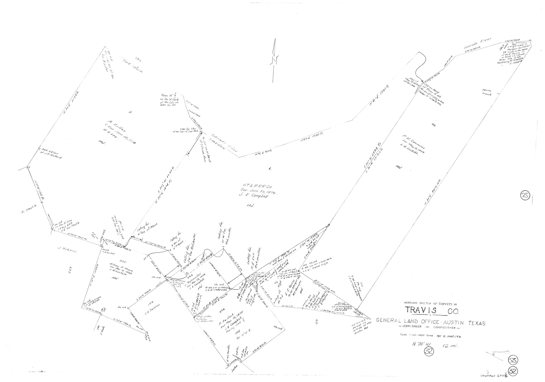 69416, Travis County Working Sketch 32, General Map Collection