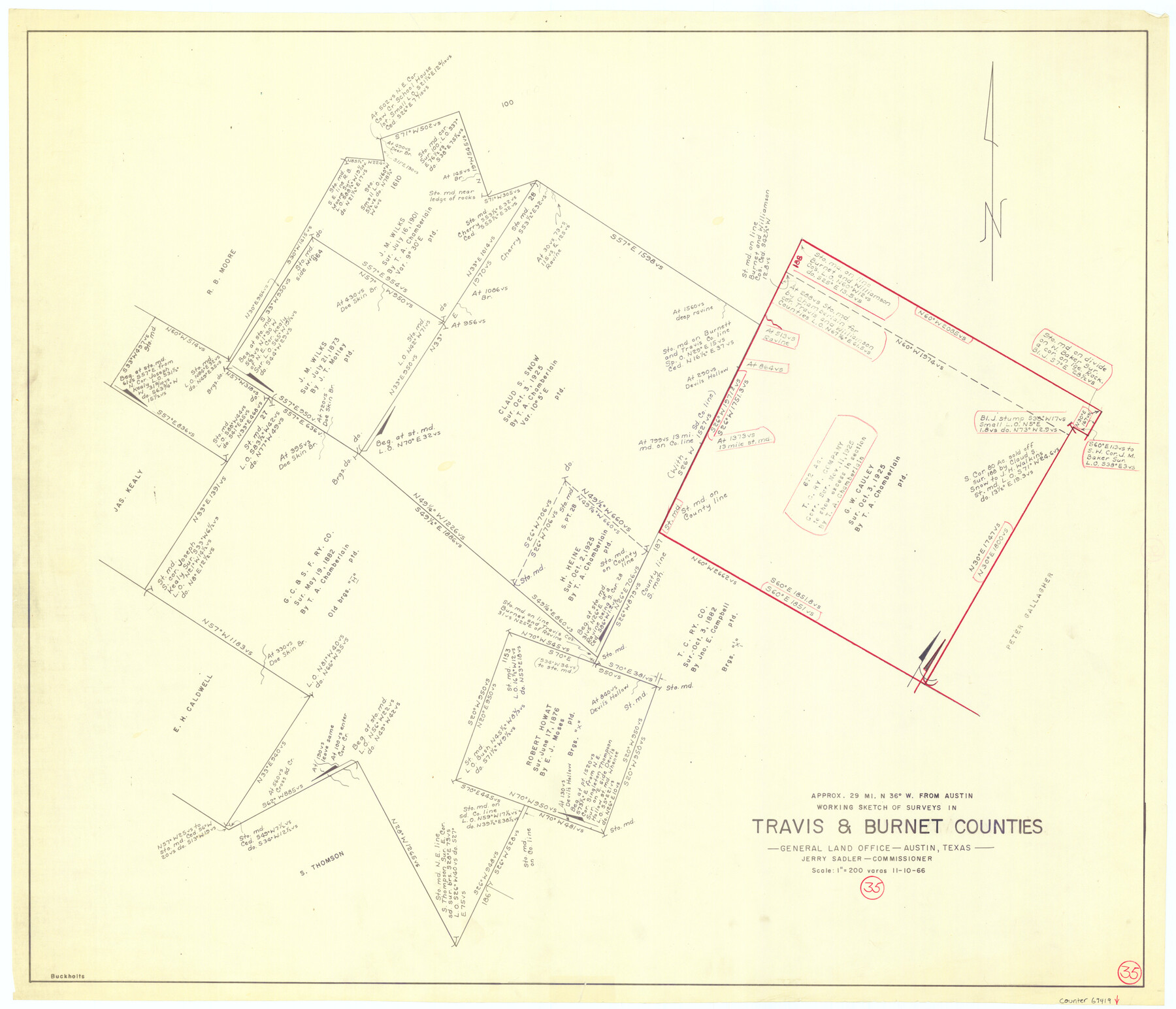 69419, Travis County Working Sketch 35, General Map Collection