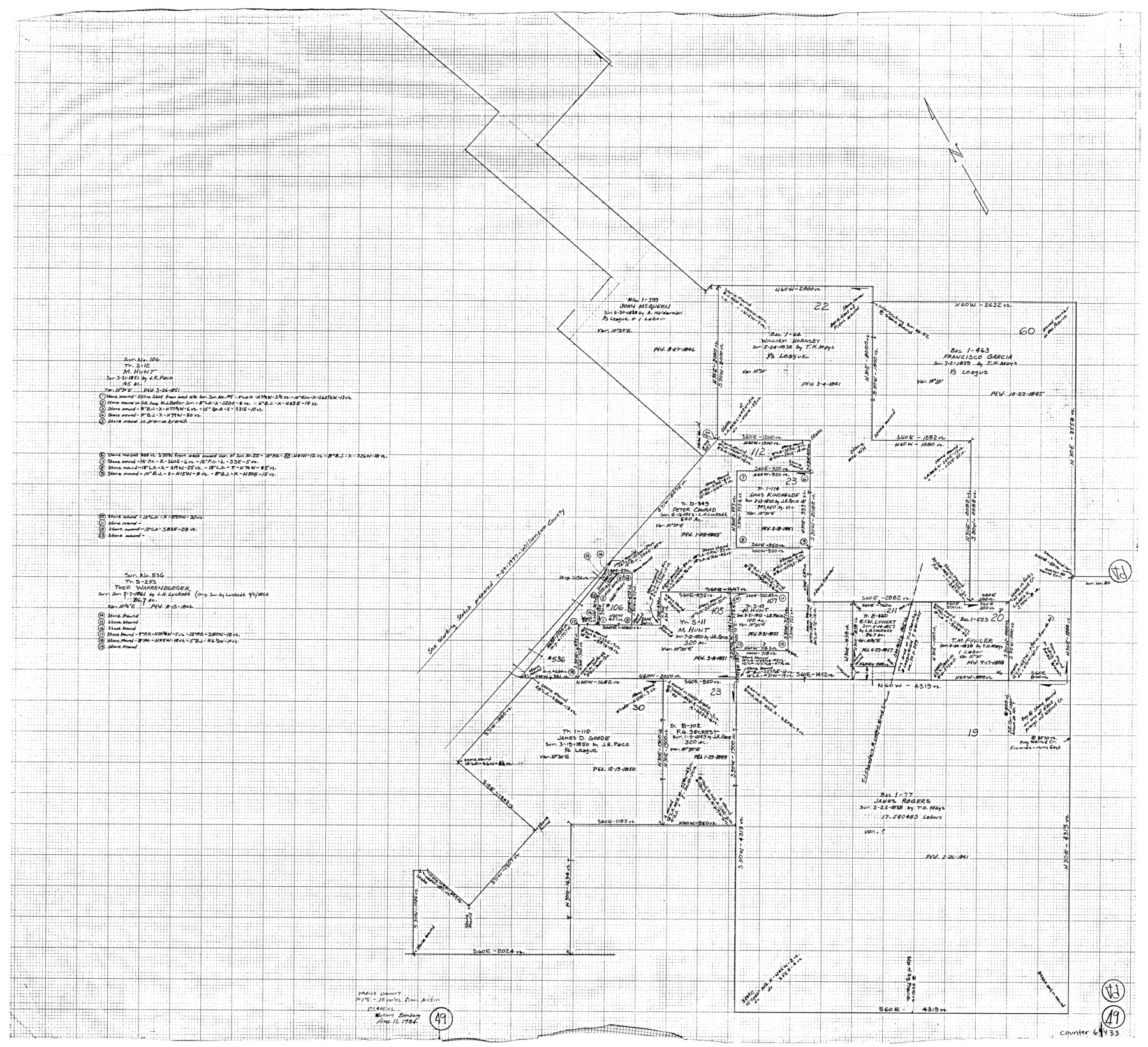 69433, Travis County Working Sketch 49, General Map Collection