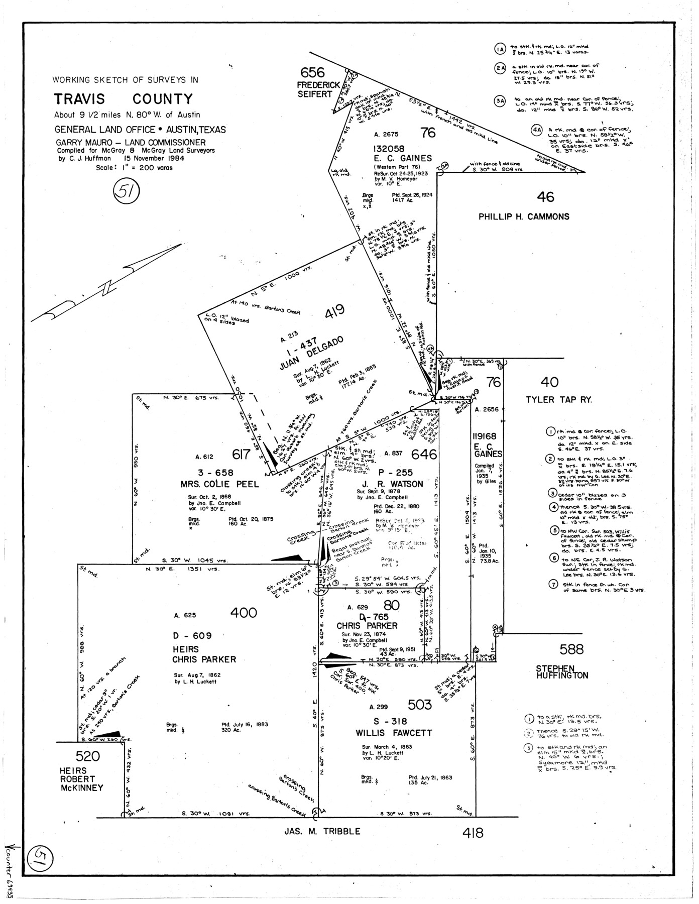 69435, Travis County Working Sketch 51, General Map Collection