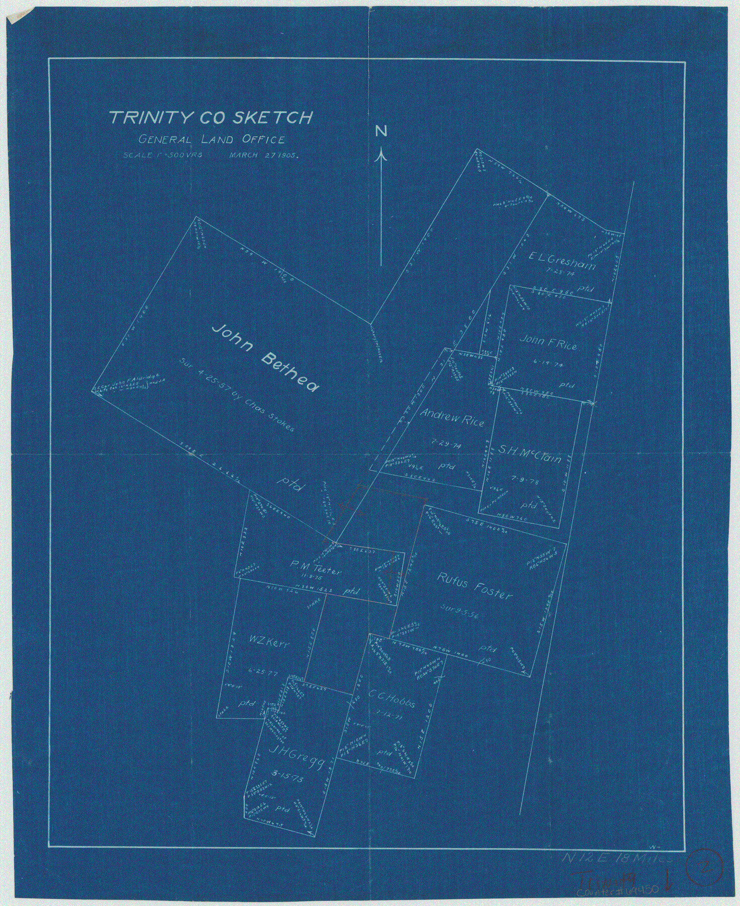 69450, Trinity County Working Sketch 2, General Map Collection