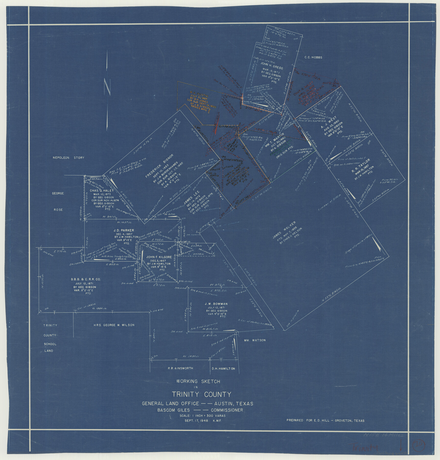 69459, Trinity County Working Sketch 10, General Map Collection