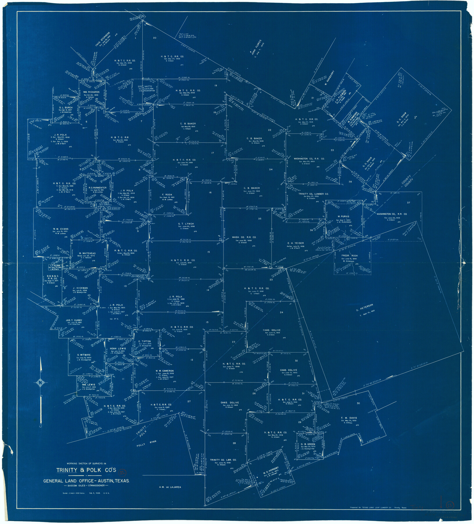 69460, Trinity County Working Sketch 11, General Map Collection