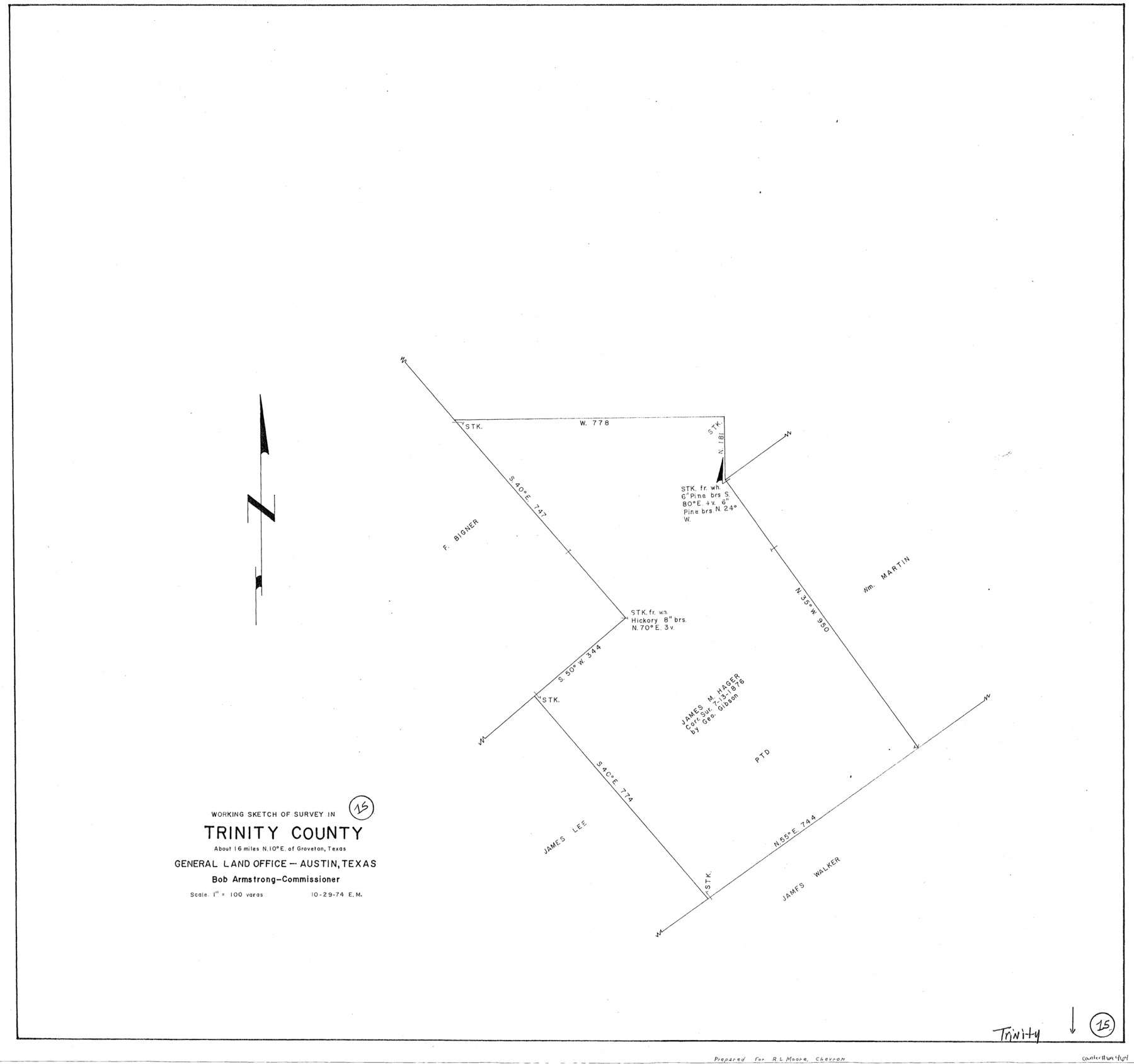 69464, Trinity County Working Sketch 15, General Map Collection