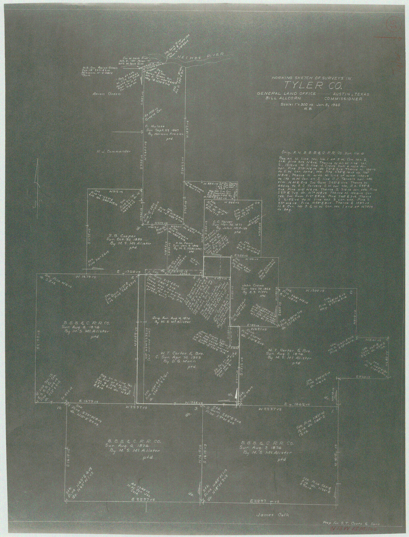 69485, Tyler County Working Sketch 15, General Map Collection