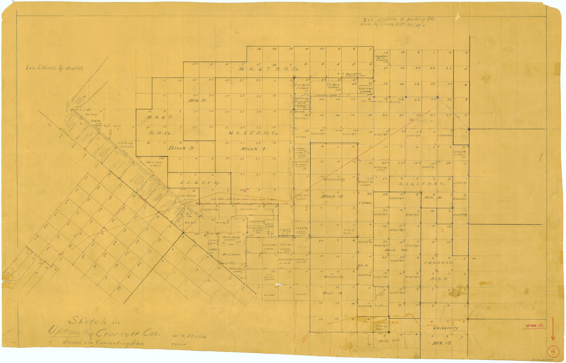 69500, Upton County Working Sketch 4, General Map Collection