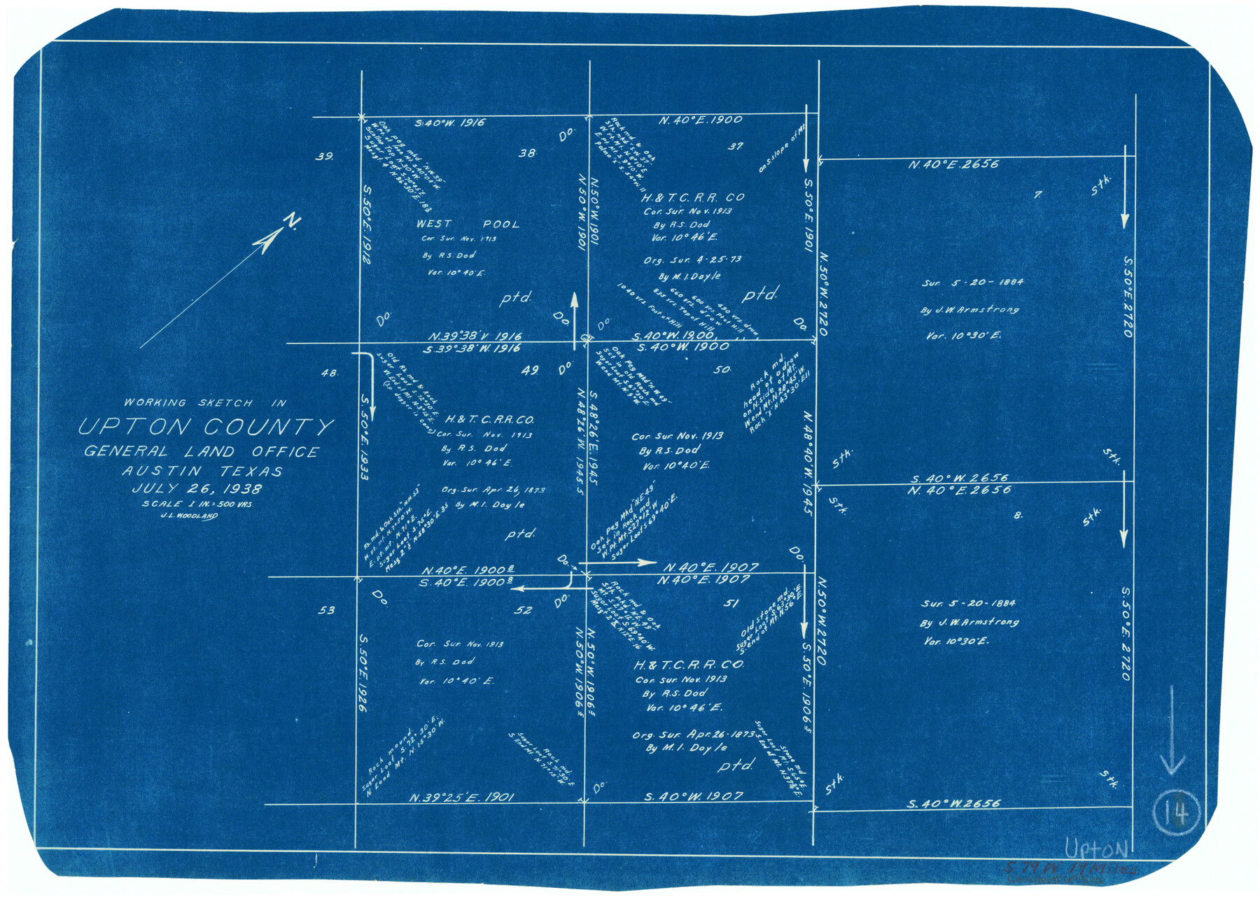 69510, Upton County Working Sketch 14, General Map Collection