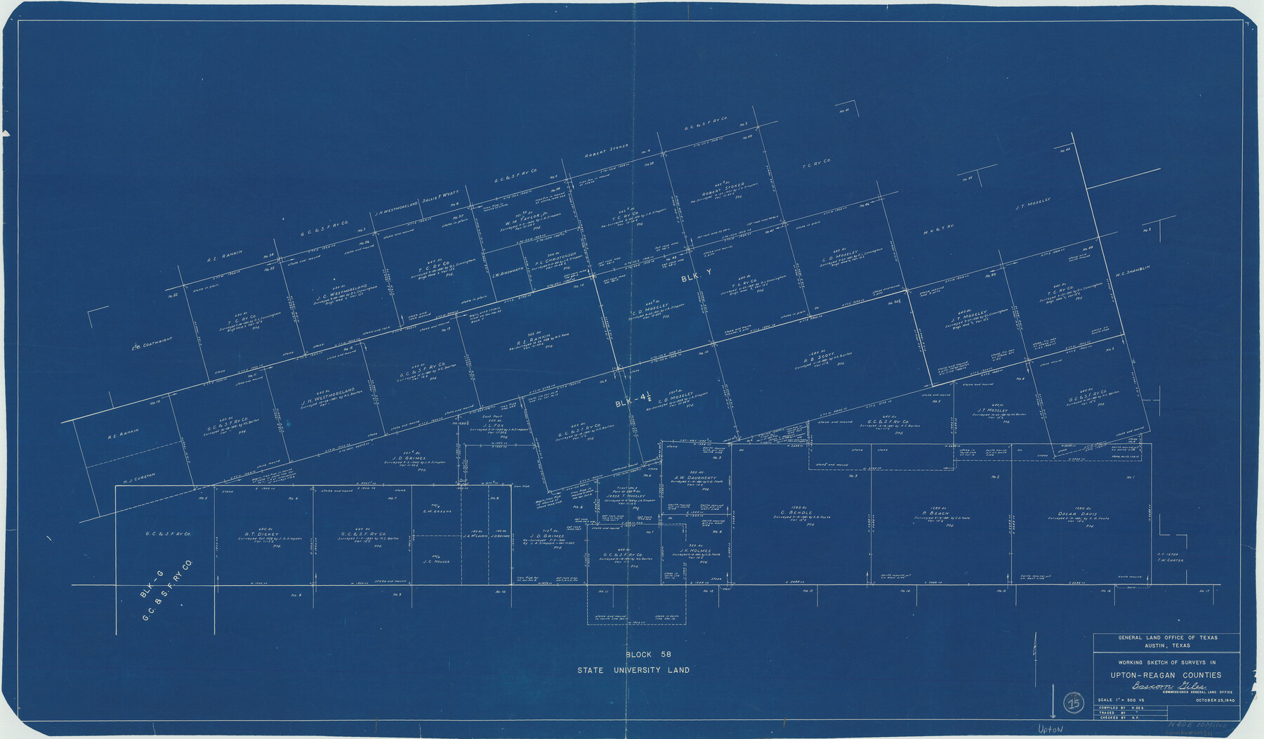 69511, Upton County Working Sketch 15, General Map Collection