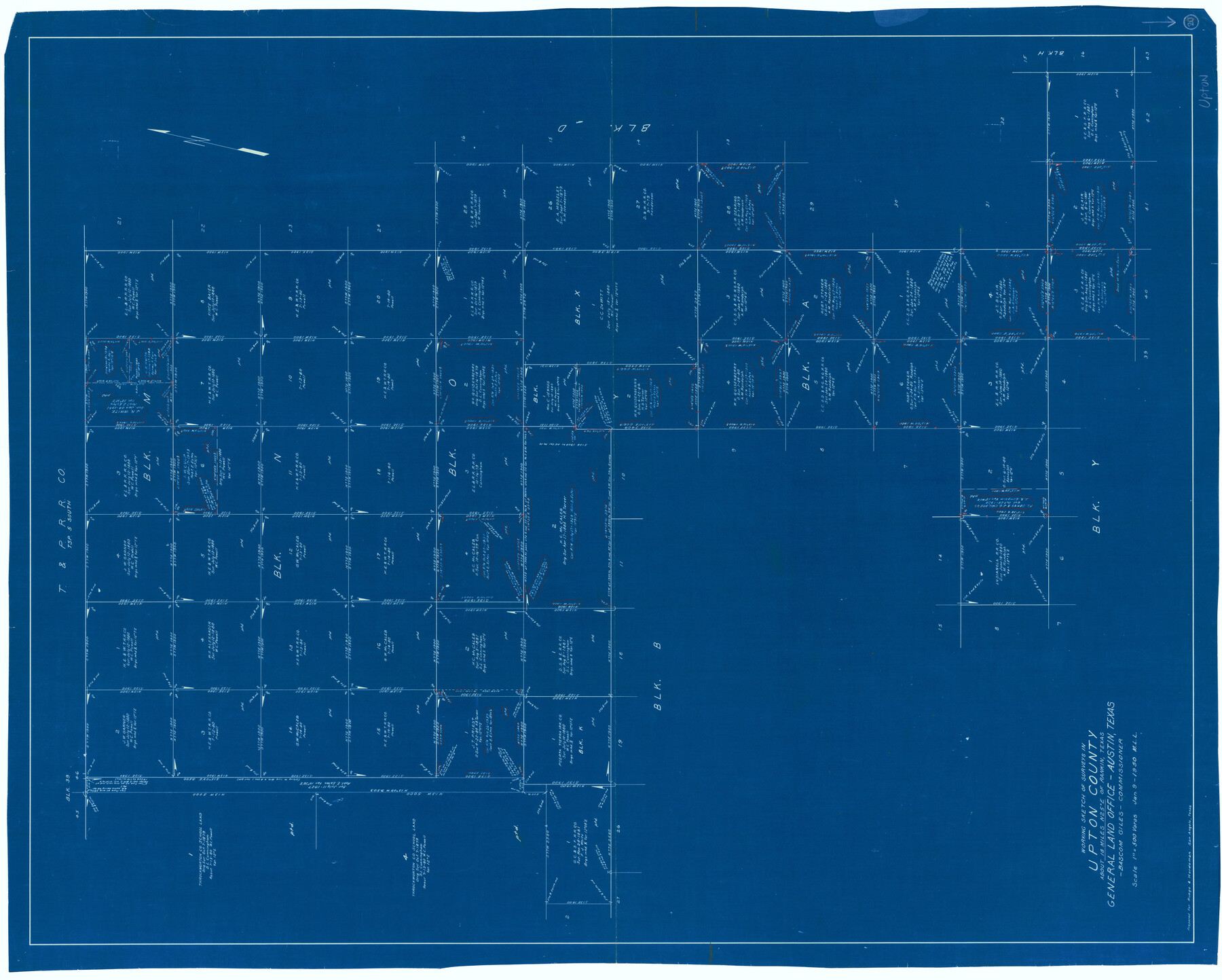 69516, Upton County Working Sketch 20, General Map Collection