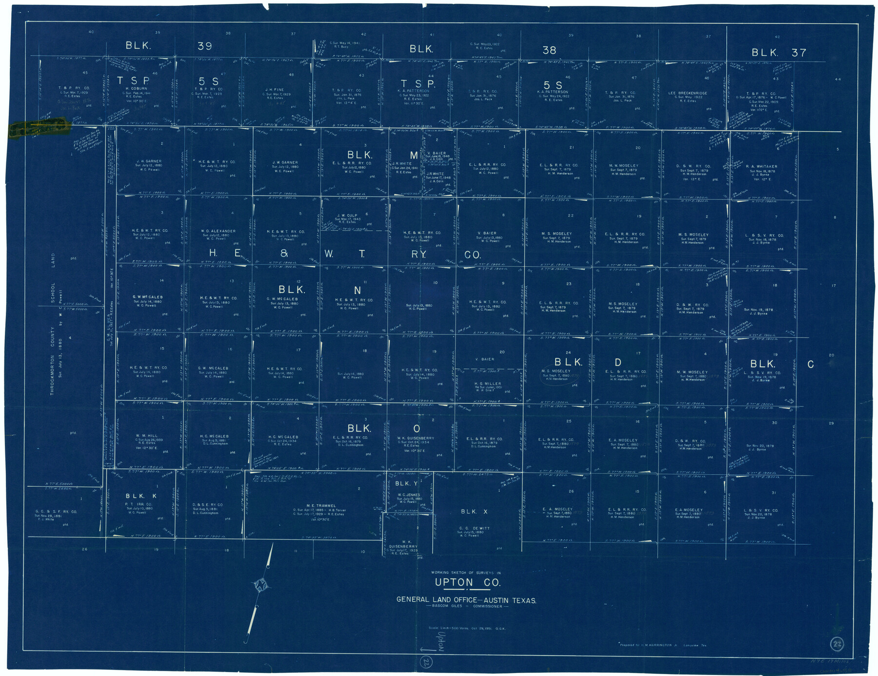 69518, Upton County Working Sketch 22, General Map Collection