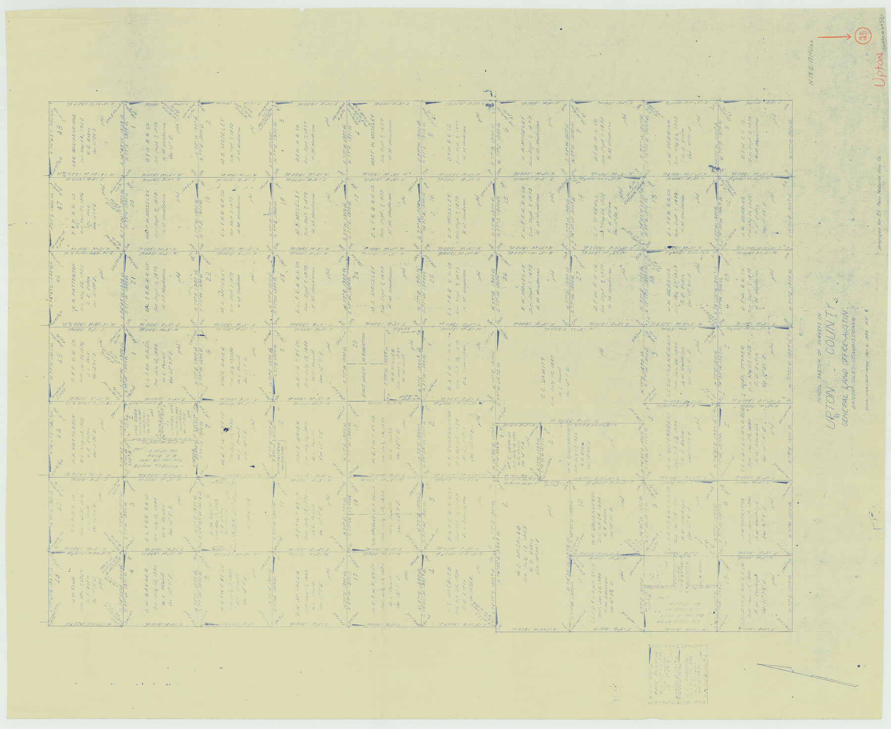 69521, Upton County Working Sketch 25, General Map Collection