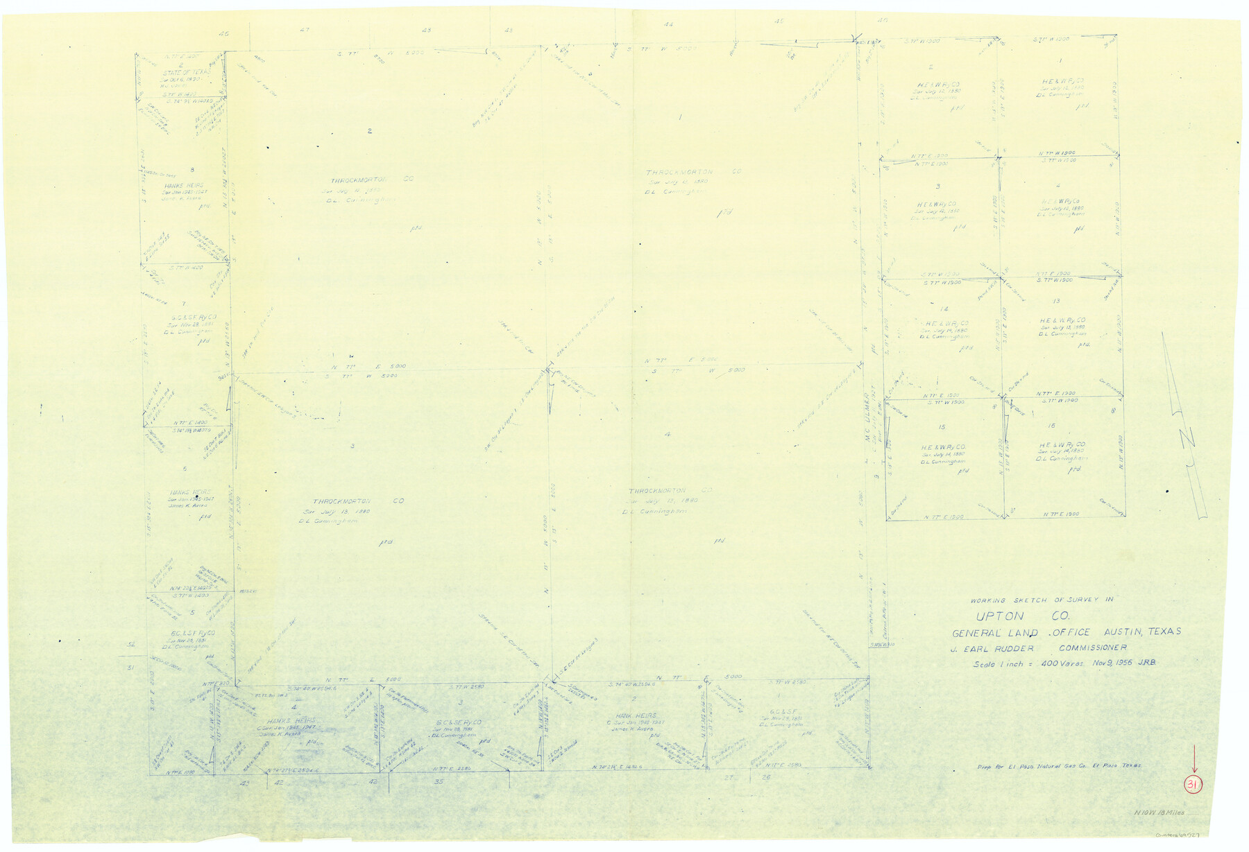 69527, Upton County Working Sketch 31, General Map Collection