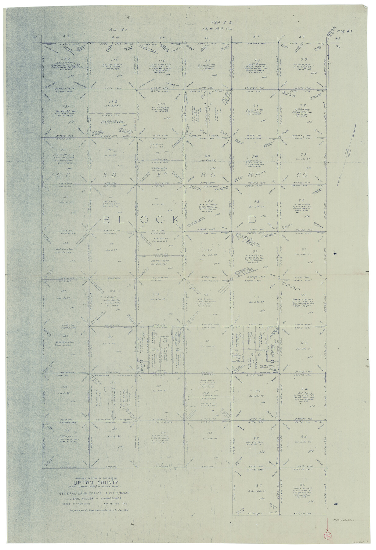 69528, Upton County Working Sketch 32, General Map Collection