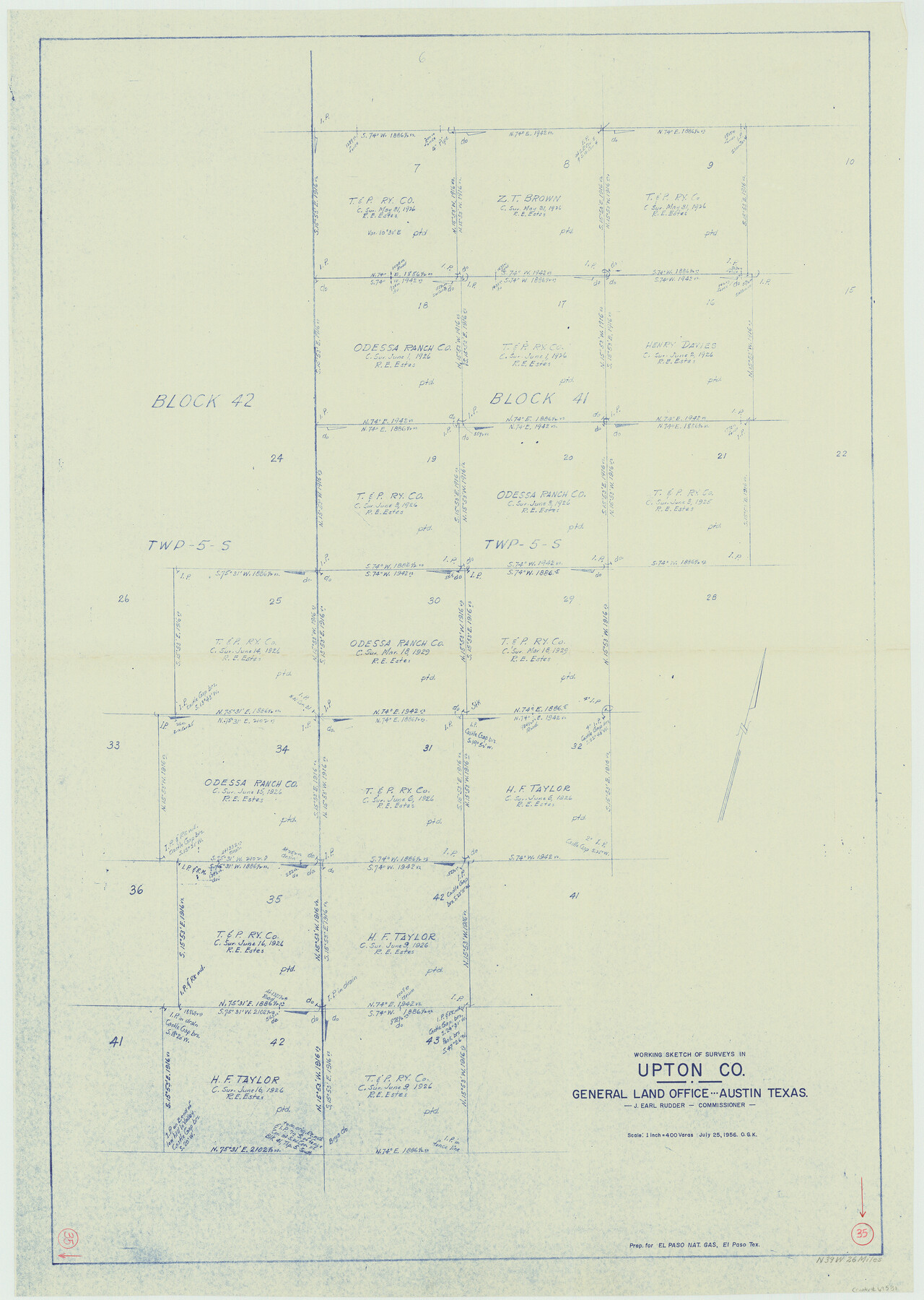 69531, Upton County Working Sketch 35, General Map Collection