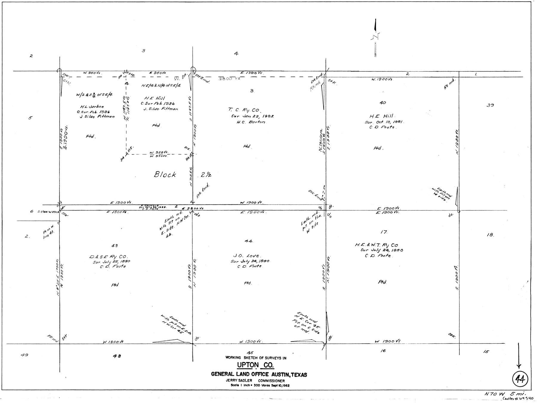 69540, Upton County Working Sketch 44, General Map Collection