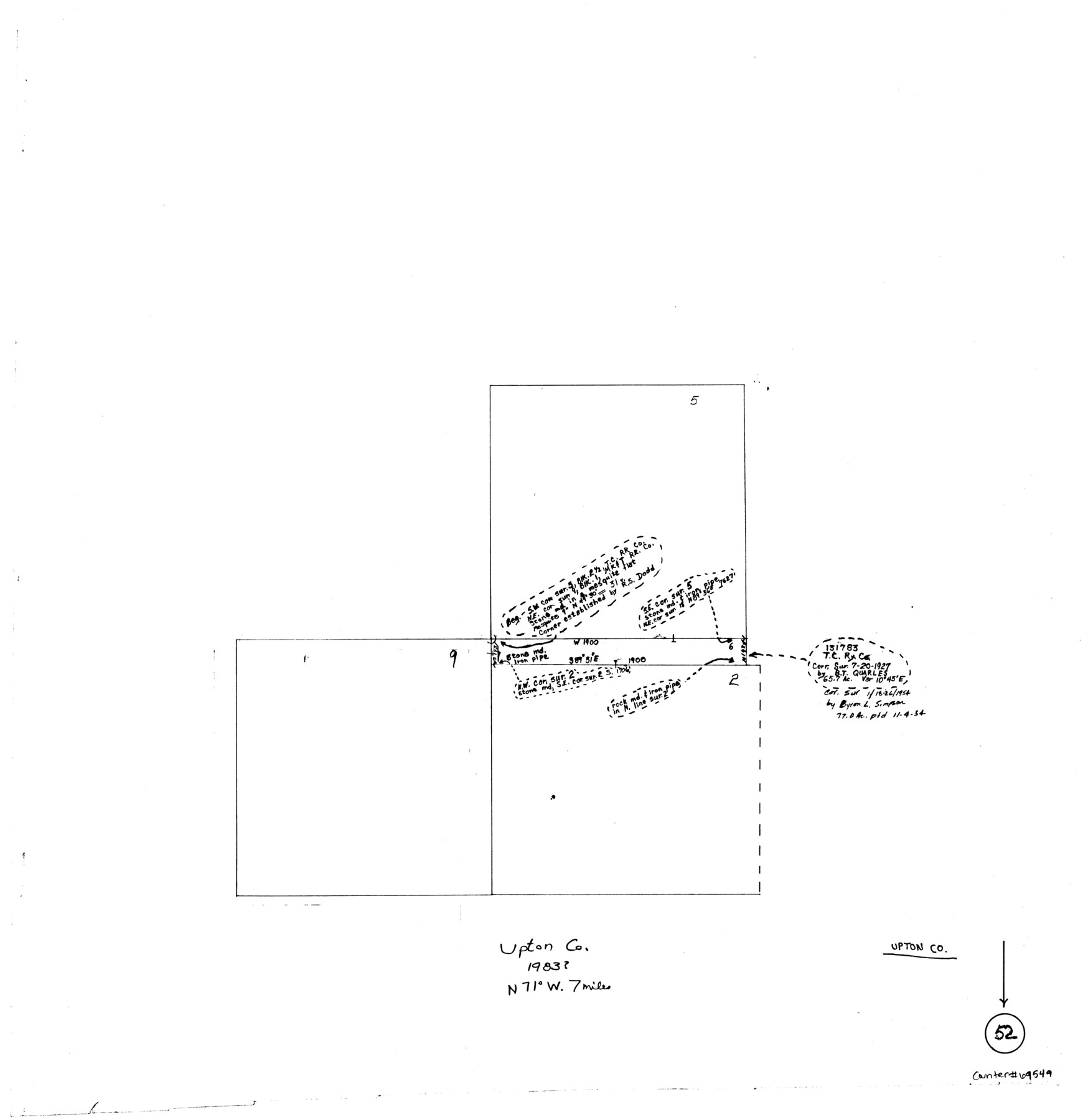 69549, Upton County Working Sketch 52, General Map Collection