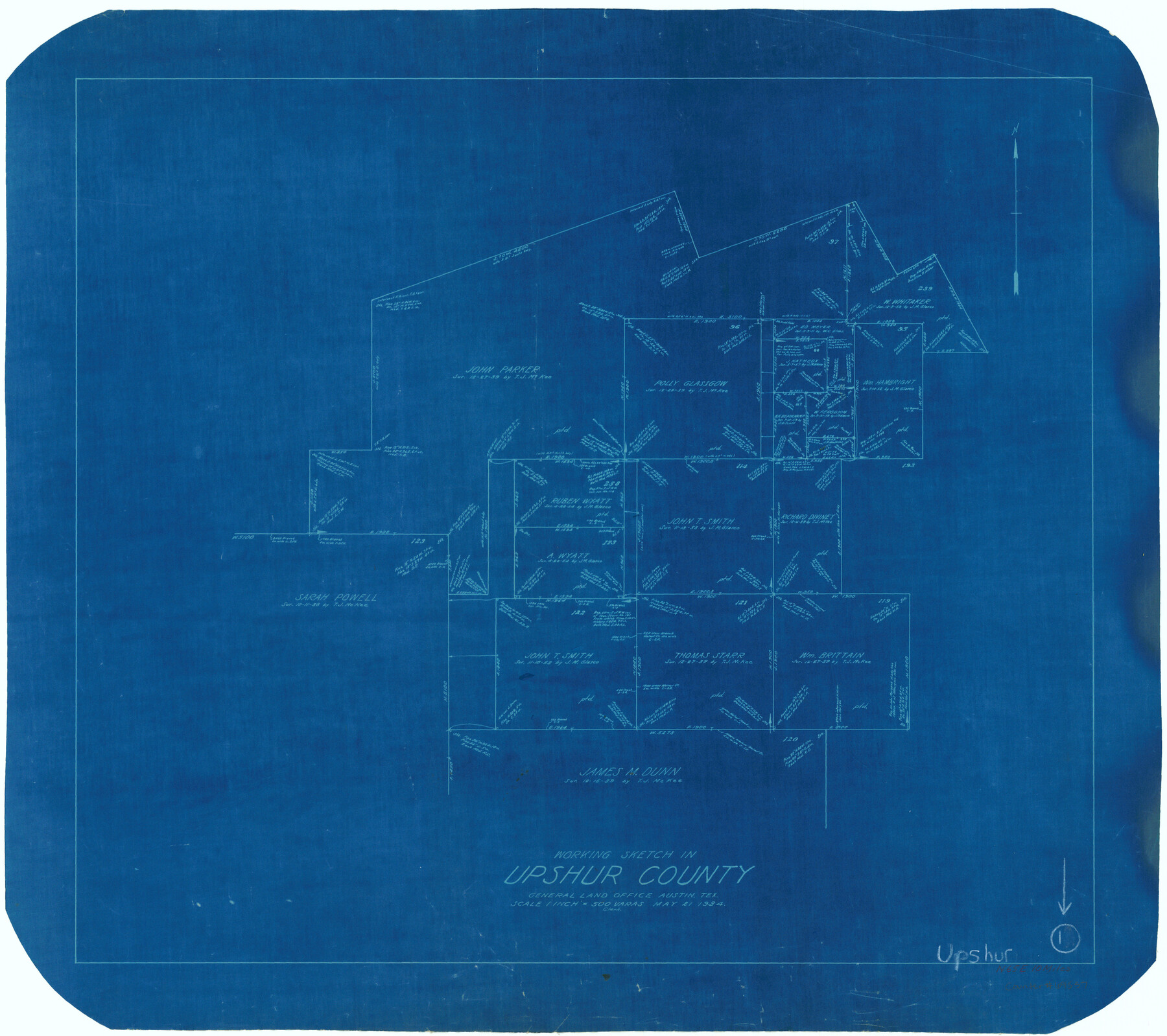 69557, Upshur County Working Sketch 1, General Map Collection