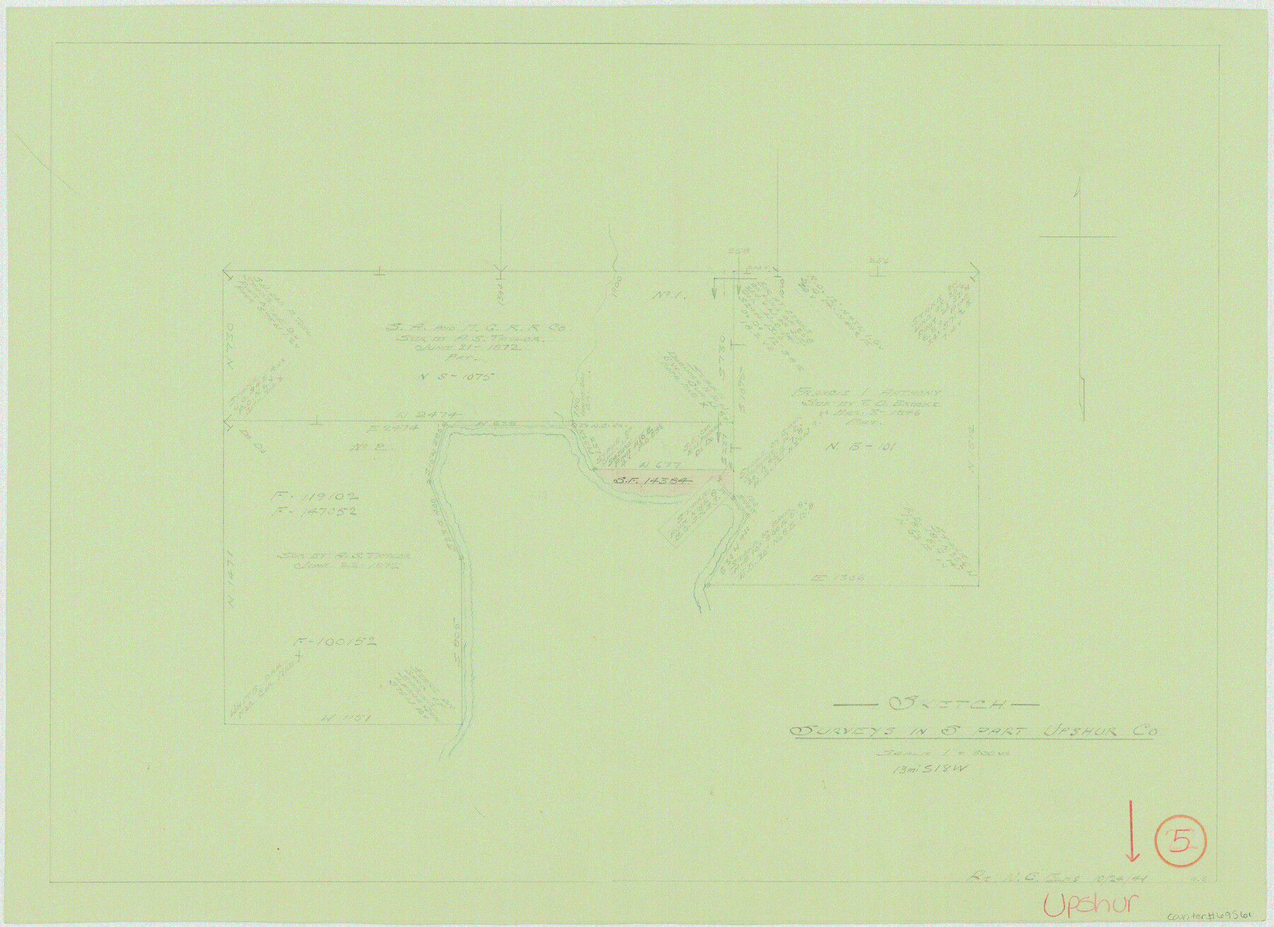 69561, Upshur County Working Sketch 5, General Map Collection