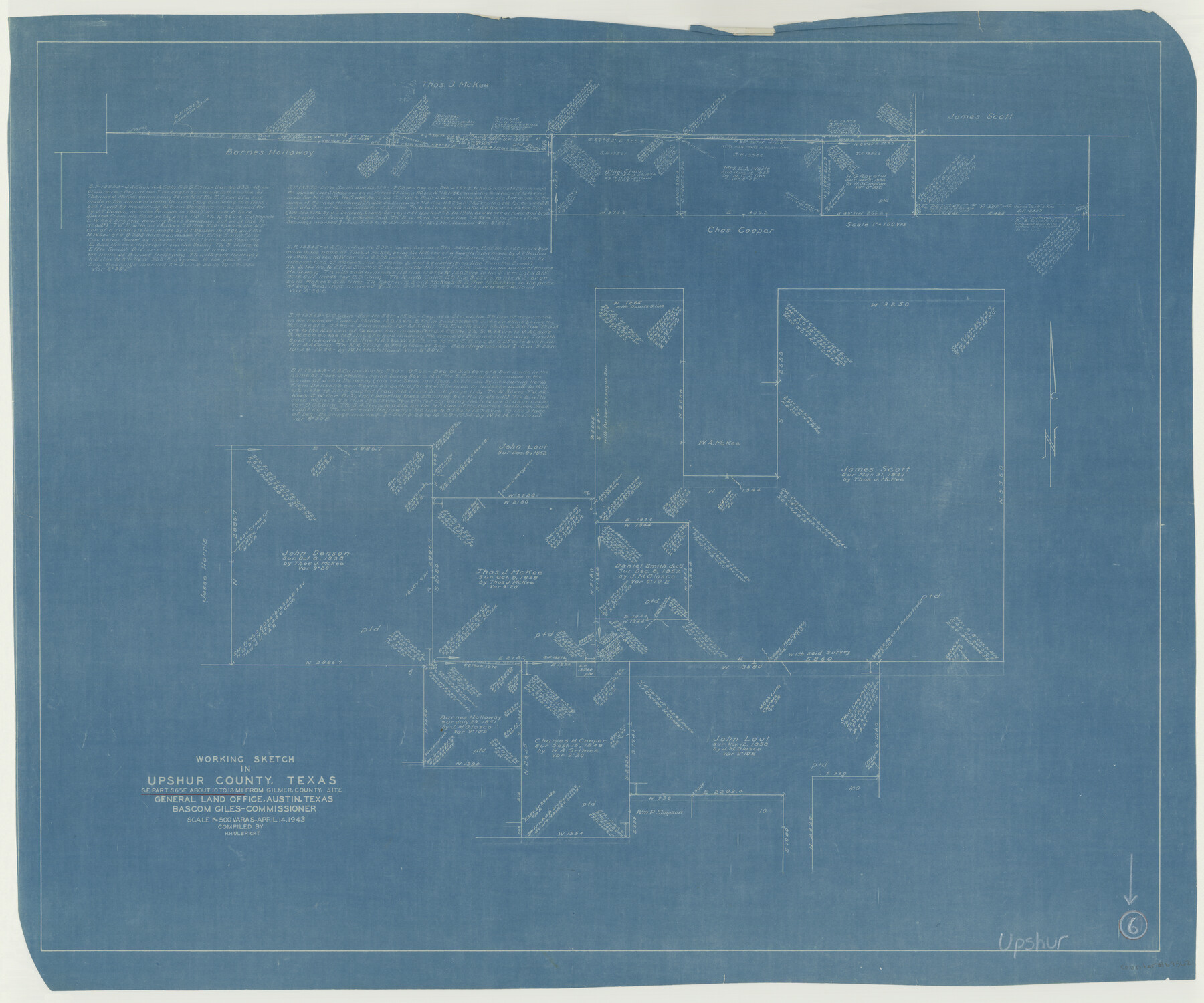 69562, Upshur County Working Sketch 6, General Map Collection