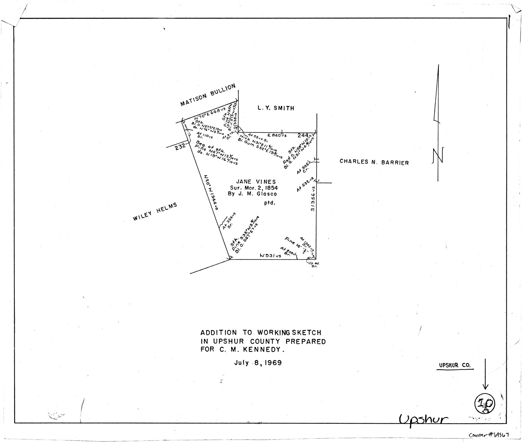 69567, Upshur County Working Sketch 10a, General Map Collection