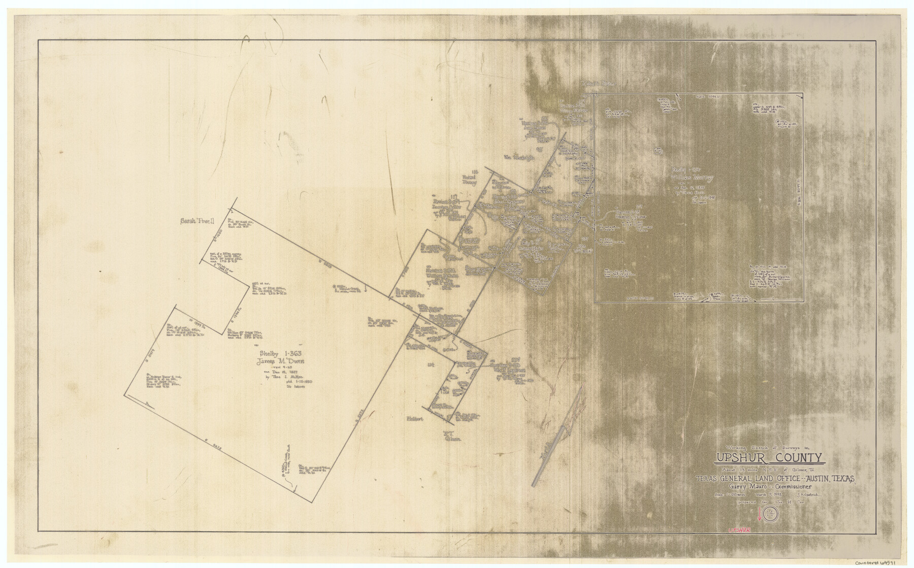 69571, Upshur County Working Sketch 14, General Map Collection