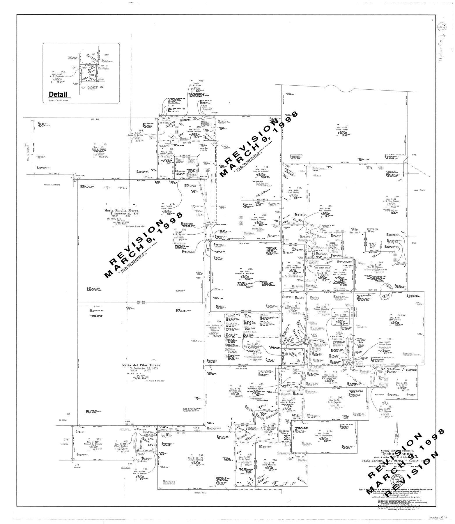 69574, Upshur County Working Sketch 16, revised, General Map Collection