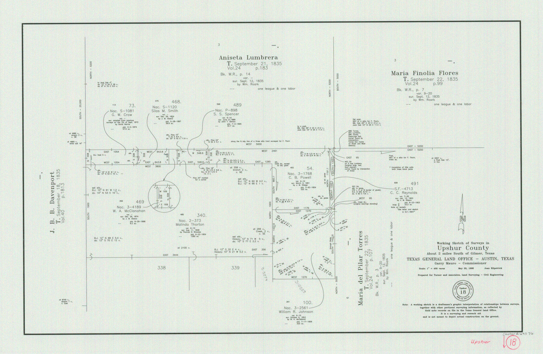 69576, Upshur County Working Sketch 18, General Map Collection