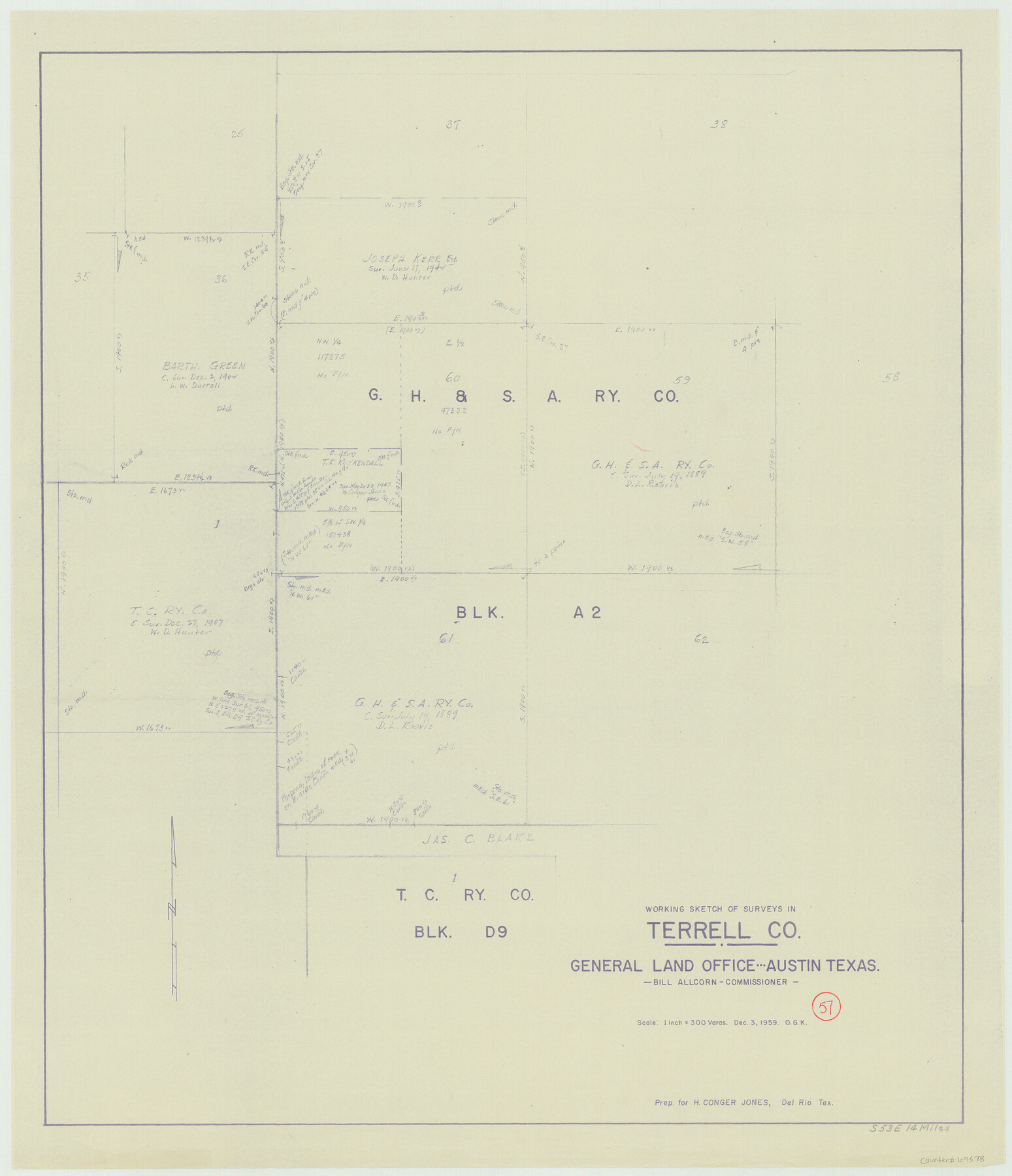 69578, Terrell County Working Sketch 57, General Map Collection