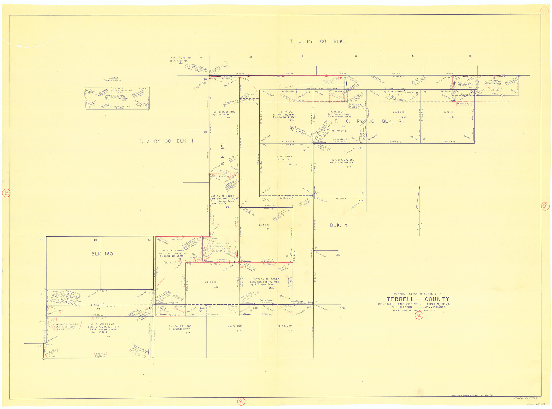 69579, Terrell County Working Sketch 58, General Map Collection