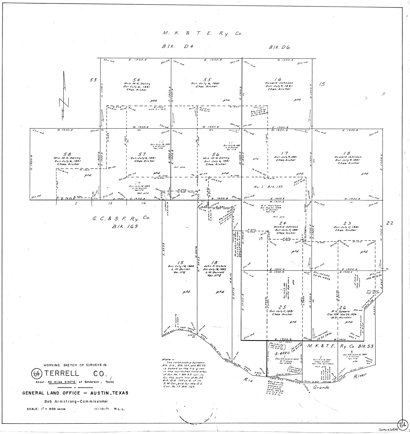69585, Terrell County Working Sketch 64, General Map Collection