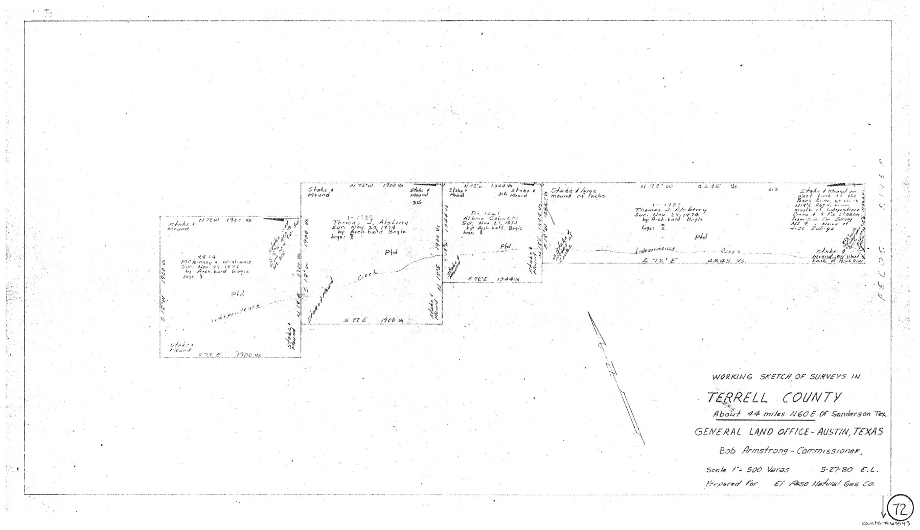 69593, Terrell County Working Sketch 72, General Map Collection