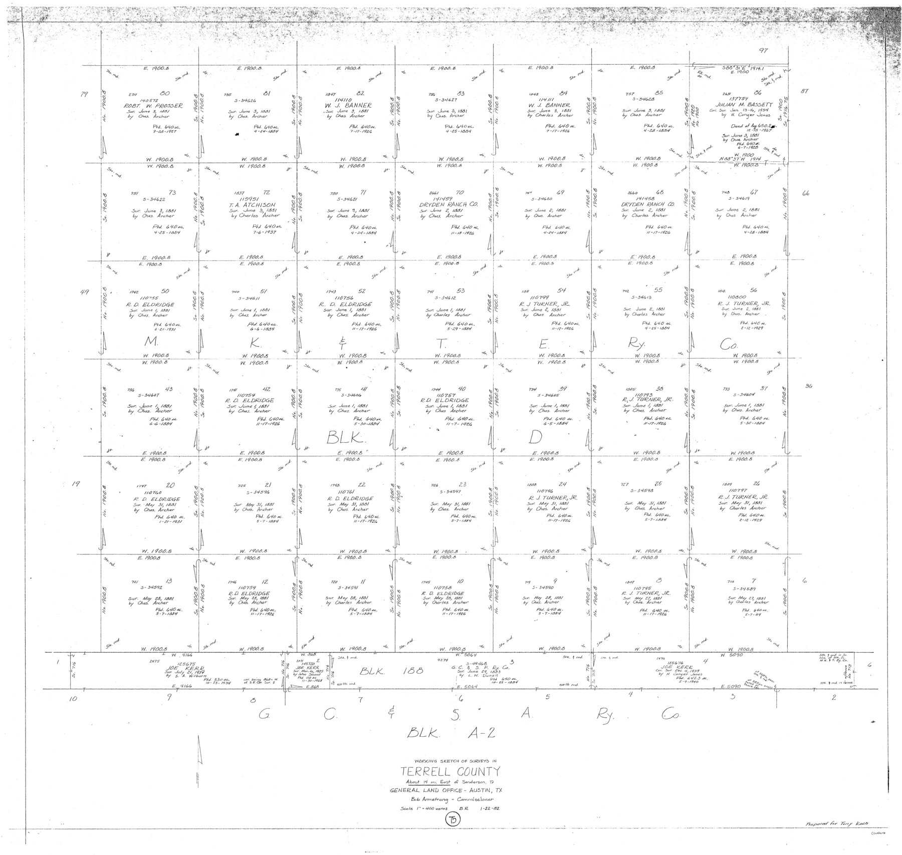 69596, Terrell County Working Sketch 75, General Map Collection